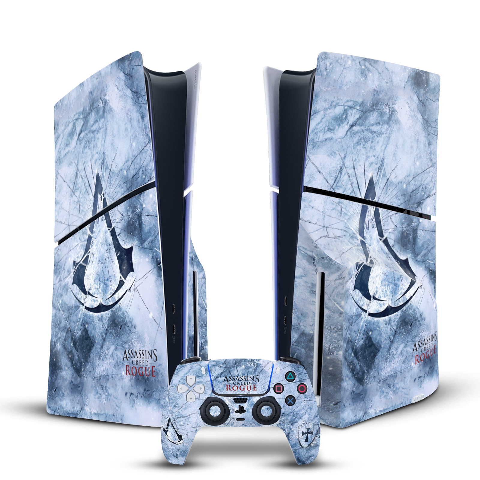 ASSASSIN'S CREED ROGUE KEY ART VINYL SKIN FOR SONY PS5 SLIM DISC EDITION BUNDLE