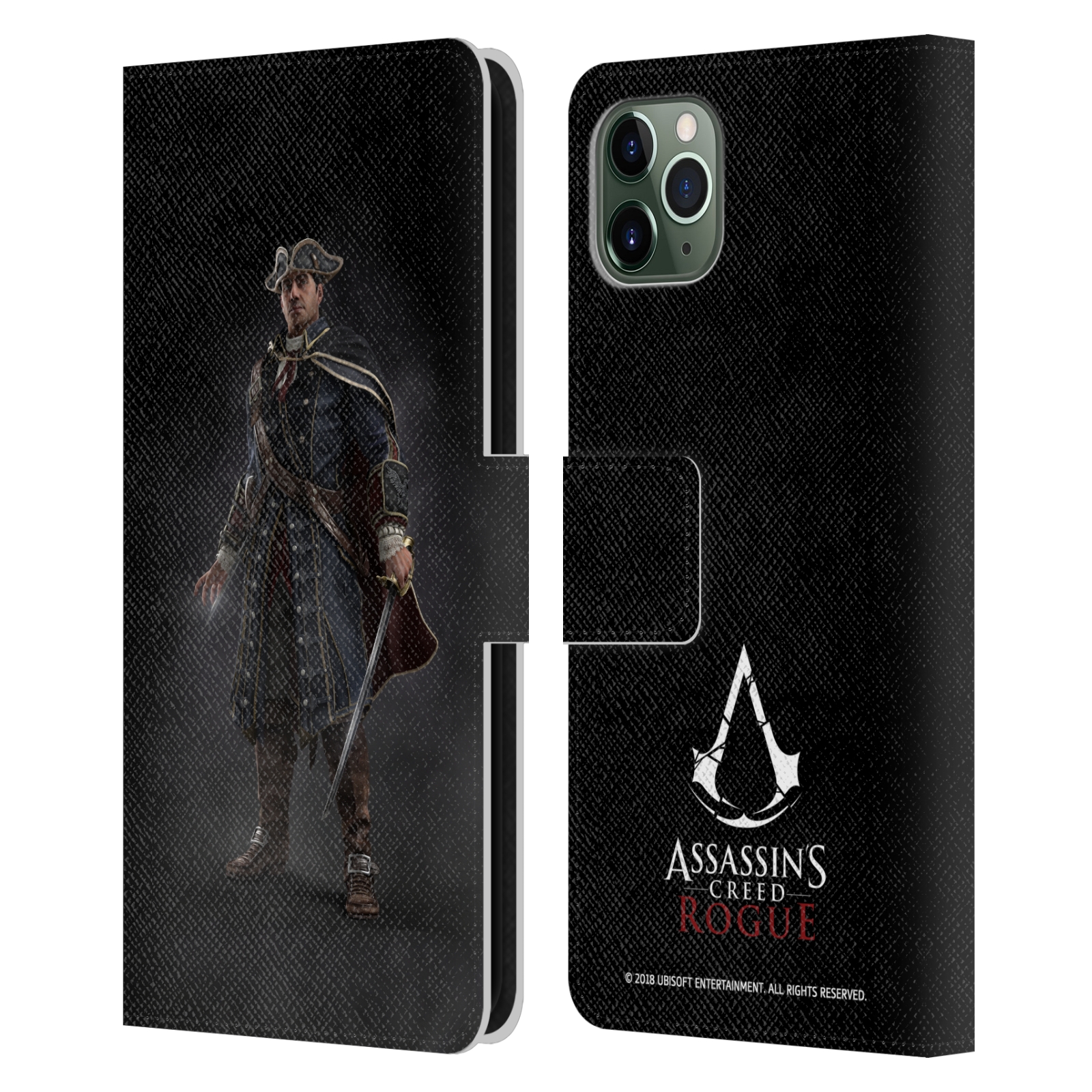 ASSASSIN'S CREED ROGUE KEY ART LEATHER BOOK WALLET CASE FOR APPLE iPHONE PHONES