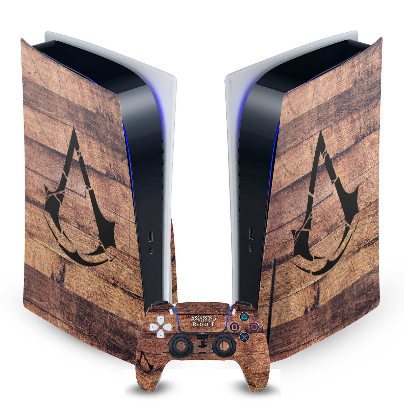 ASSASSIN'S CREED ROGUE KEY ART VINYL SKIN DECAL FOR SONY PS5 DISC EDITION BUNDLE