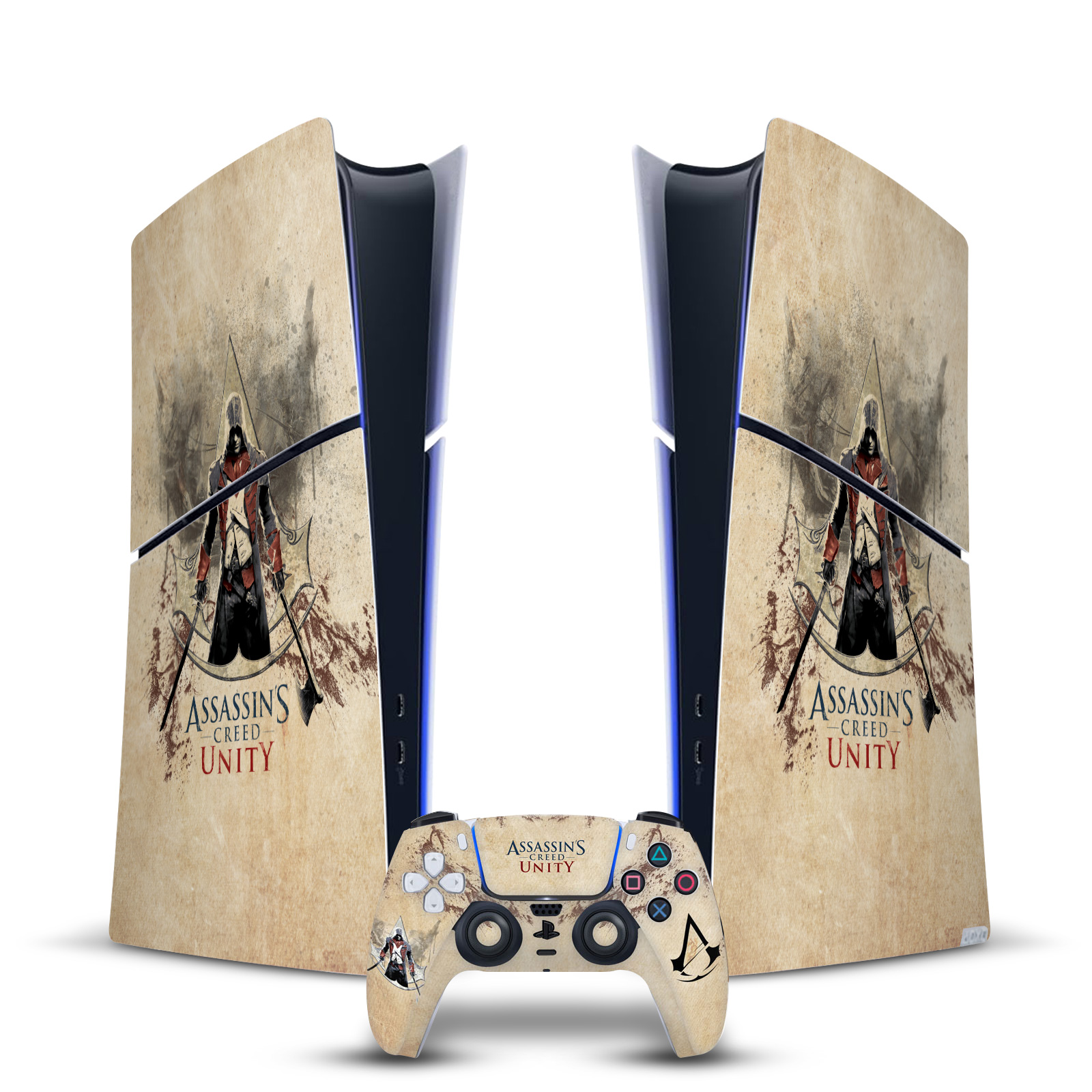 ASSASSIN'S CREED UNITY KEY ART VINYL SKIN DECAL FOR PS5 SLIM/PRO DIGITAL BUNDLE