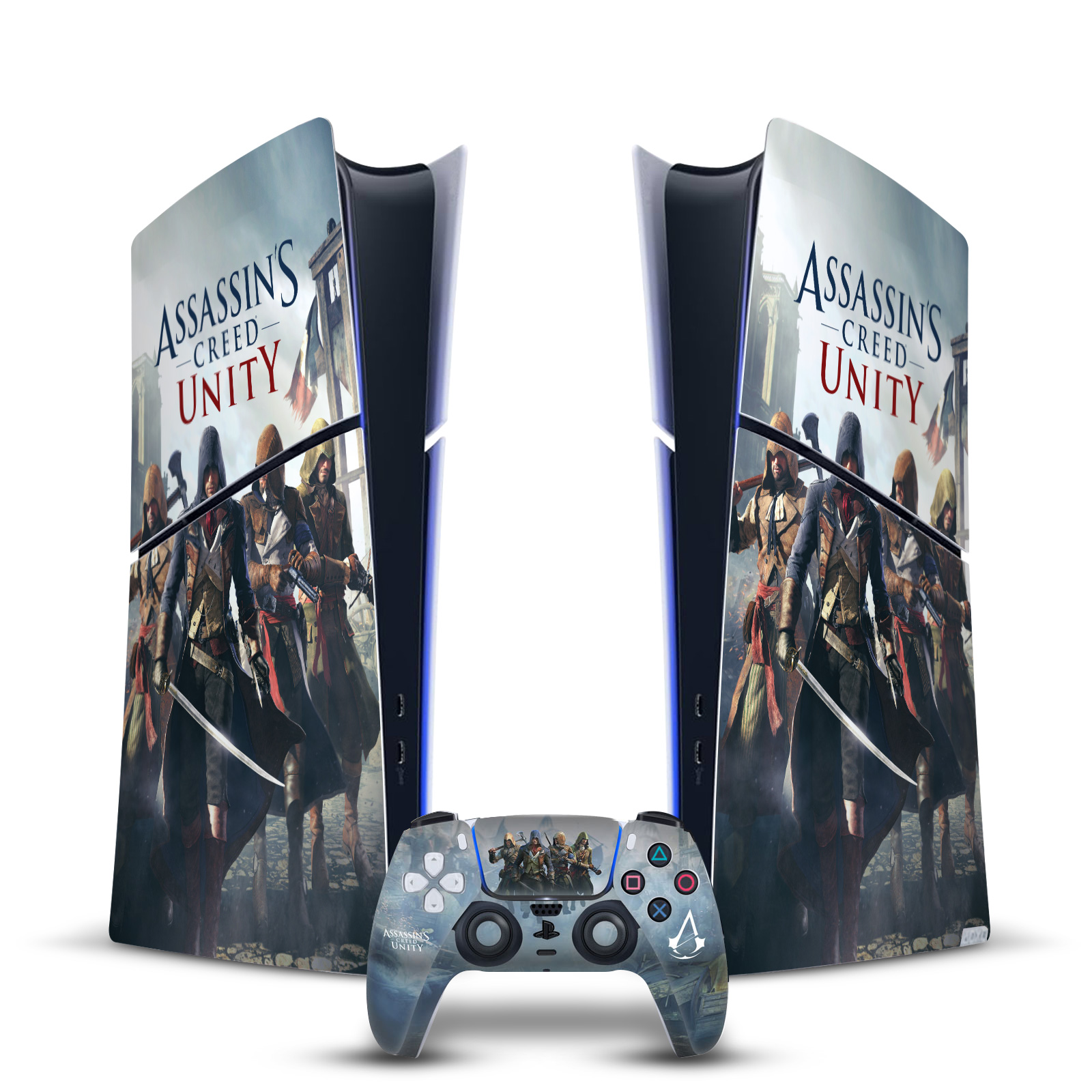 ASSASSIN'S CREED UNITY KEY ART VINYL SKIN DECAL FOR PS5 SLIM/PRO DIGITAL BUNDLE