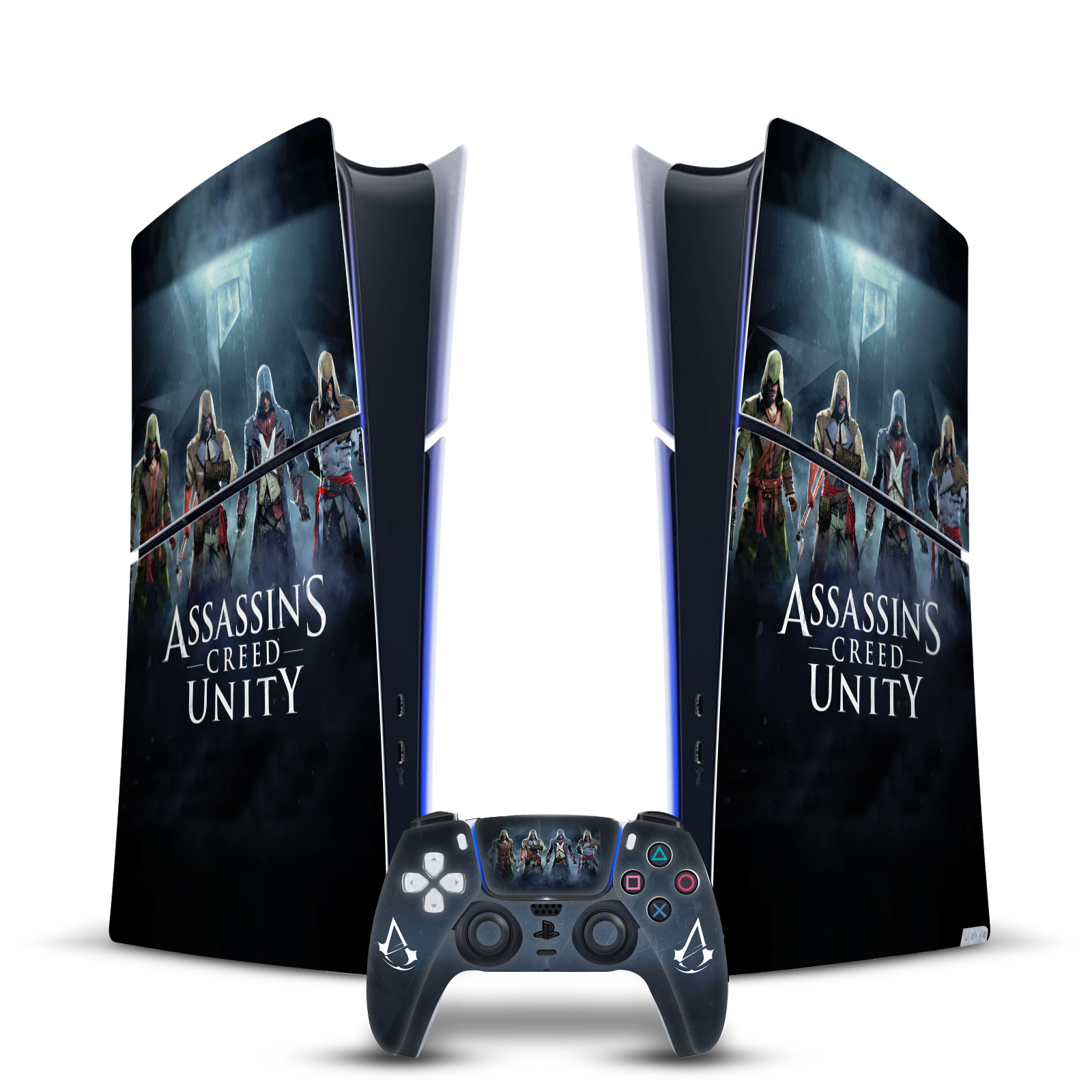 ASSASSIN'S CREED UNITY KEY ART VINYL SKIN DECAL FOR PS5 SLIM/PRO DIGITAL BUNDLE