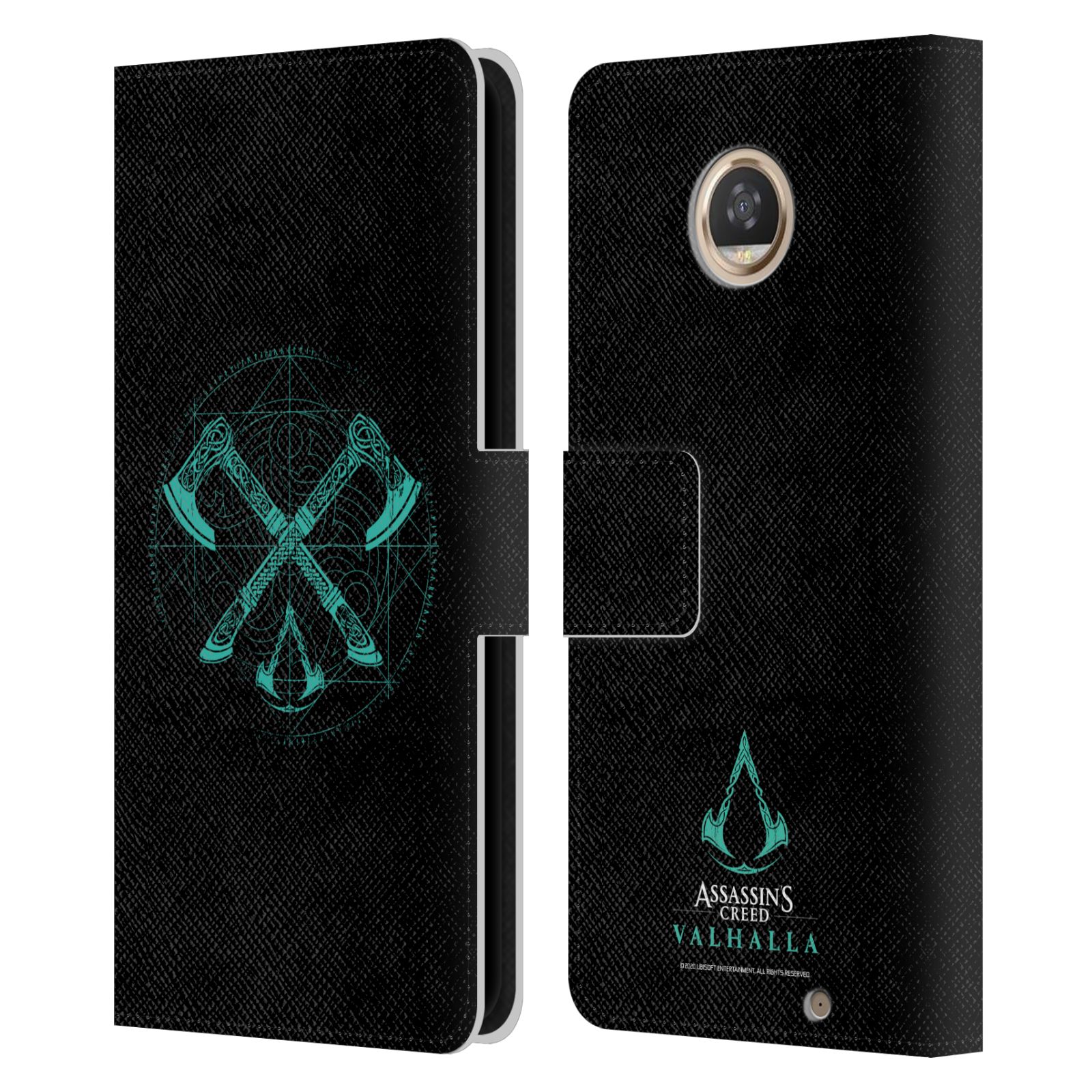 ASSASSIN'S CREED VALHALLA COMPOSITIONS LEATHER BOOK CASE FOR MOTOROLA PHONES - Picture 11 of 12
