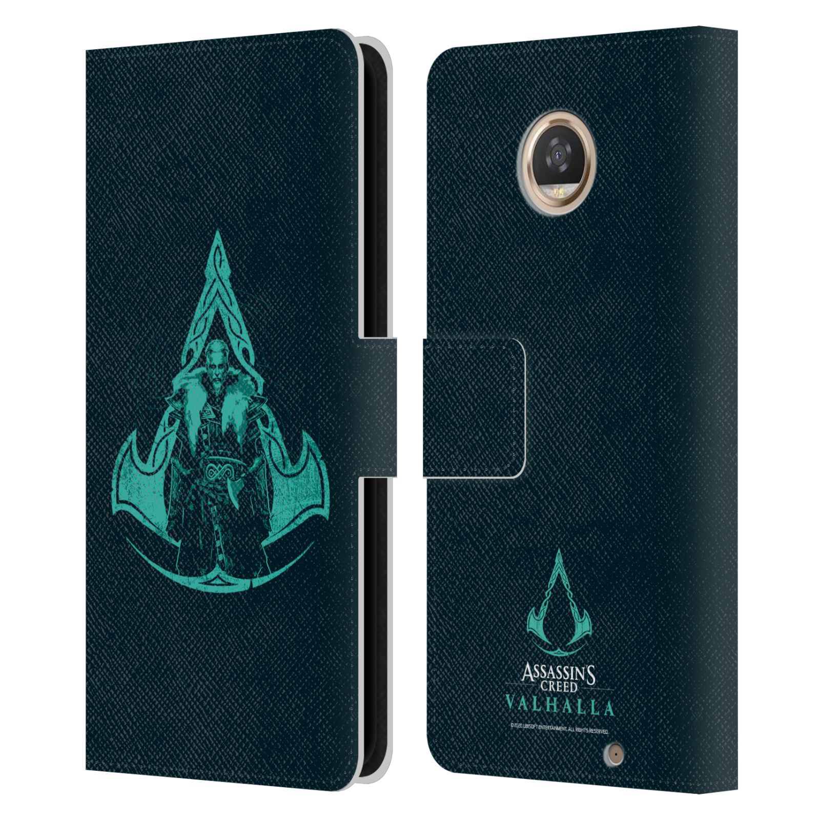 ASSASSIN'S CREED VALHALLA COMPOSITIONS LEATHER BOOK CASE FOR MOTOROLA PHONES - Picture 8 of 12