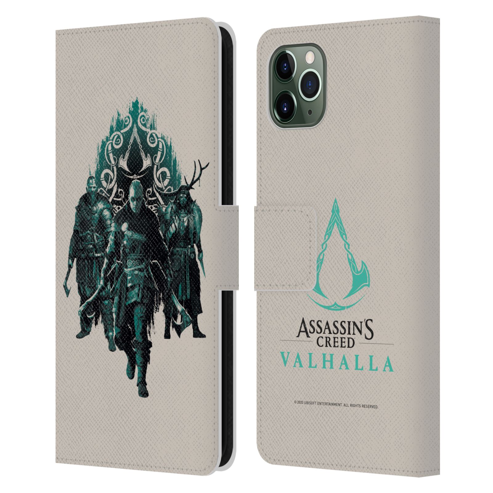 ASSASSIN'S CREED VALHALLA COMPOSITIONS PATTERNS LEATHER BOOK CASE APPLE iPHONE - Picture 9 of 15