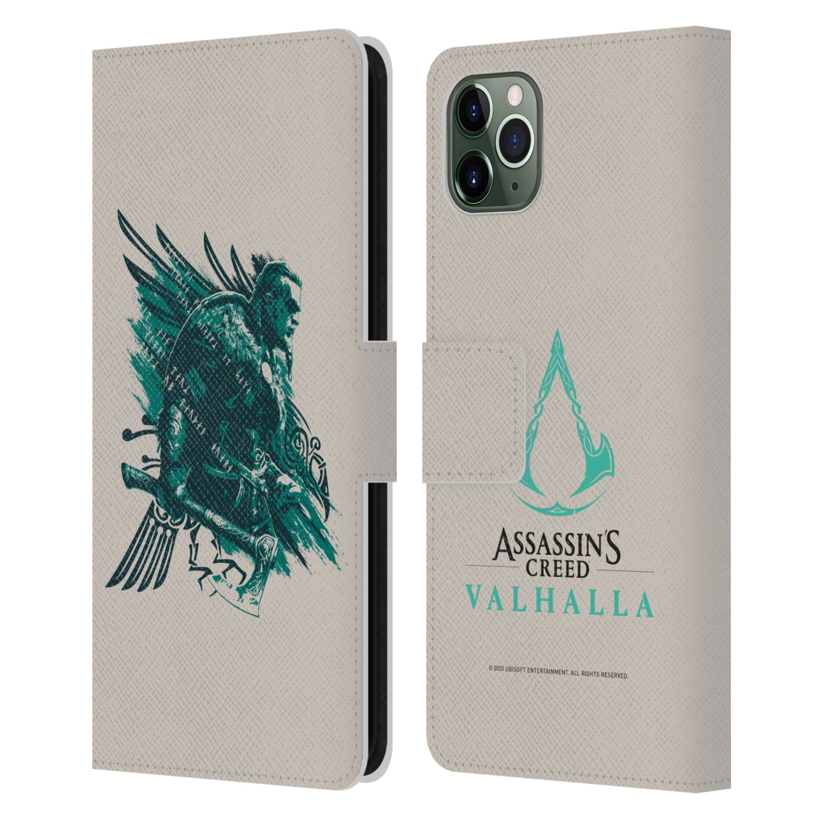 ASSASSIN'S CREED VALHALLA COMPOSITIONS PATTERNS LEATHER BOOK CASE APPLE iPHONE - Picture 10 of 15