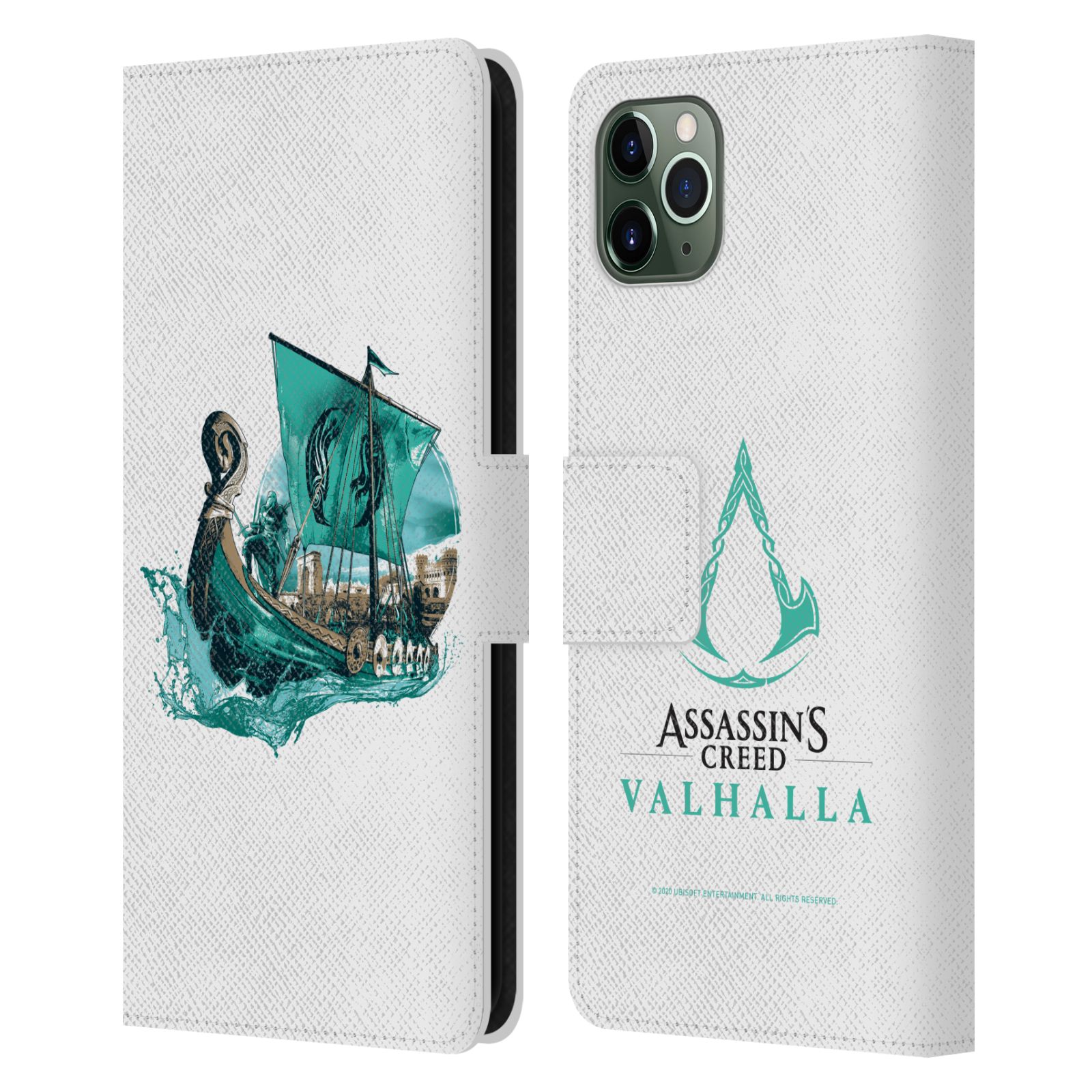 ASSASSIN'S CREED VALHALLA COMPOSITIONS PATTERNS LEATHER BOOK CASE APPLE iPHONE - Picture 11 of 15
