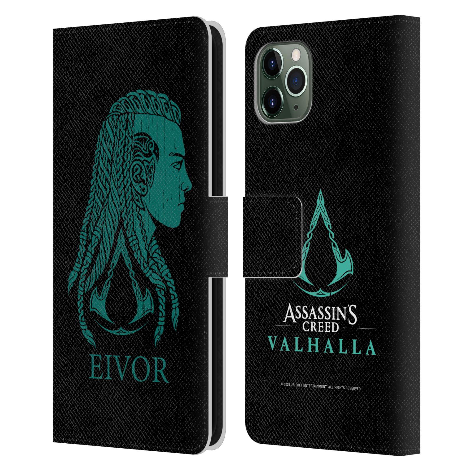 ASSASSIN'S CREED VALHALLA COMPOSITIONS PATTERNS LEATHER BOOK CASE APPLE iPHONE - Picture 12 of 15