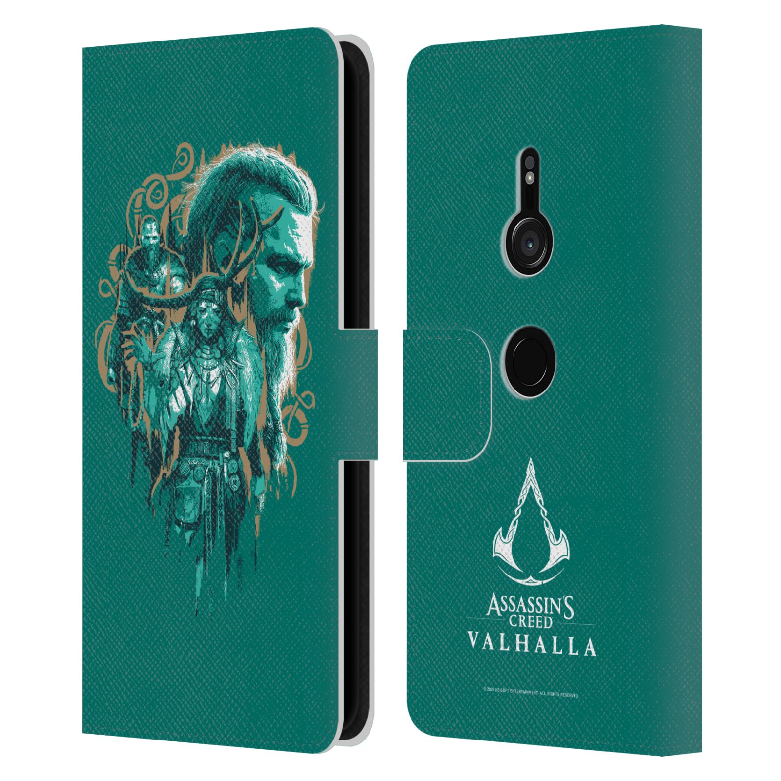 ASSASSIN'S CREED VALHALLA COMPOSITIONS PATTERNS LEATHER BOOK CASE SONY PHONE 1 - Picture 14 of 15