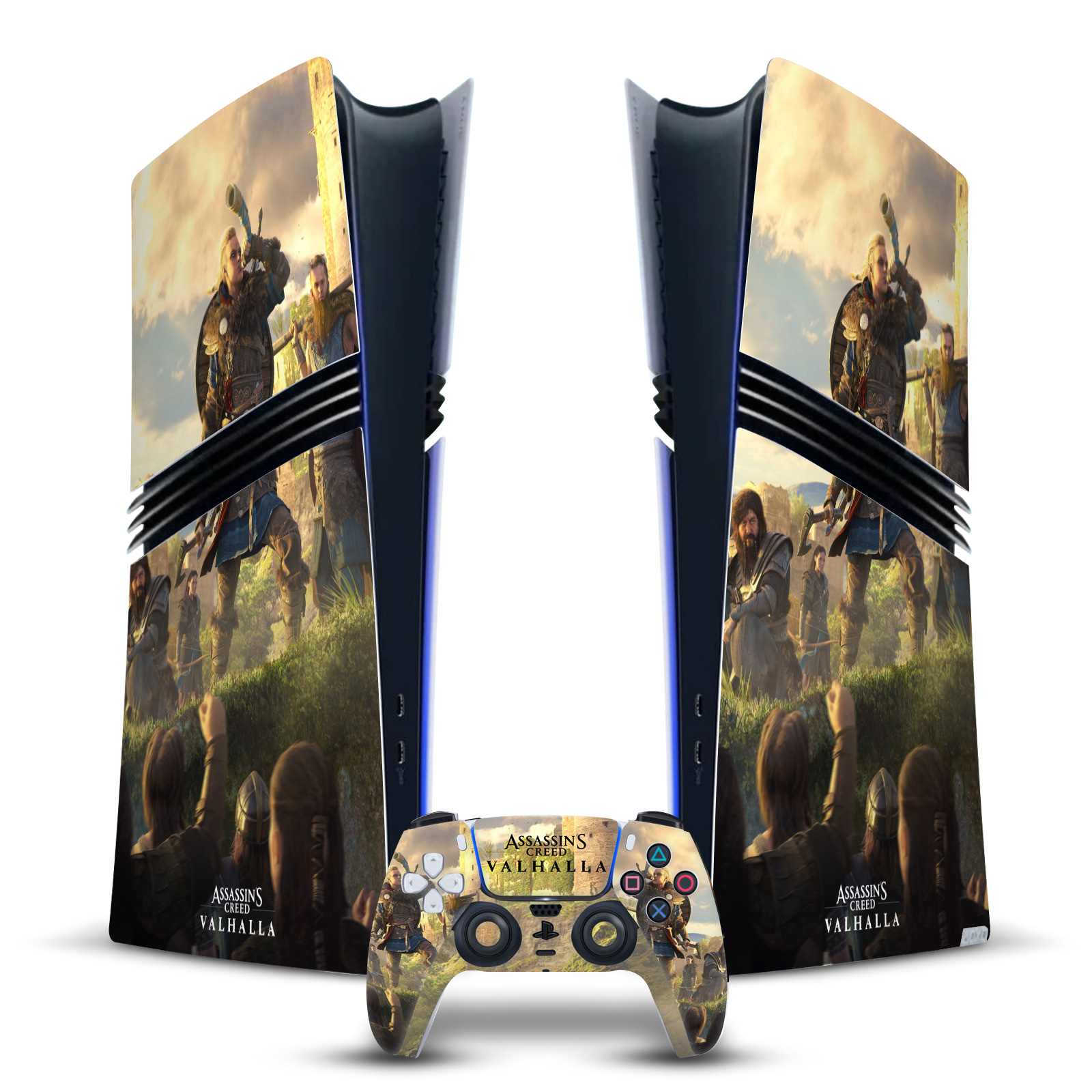 ASSASSIN'S CREED VALHALLA KEY ART VINYL SKIN FOR PS5 PRO DIGITAL EDITION BUNDLE