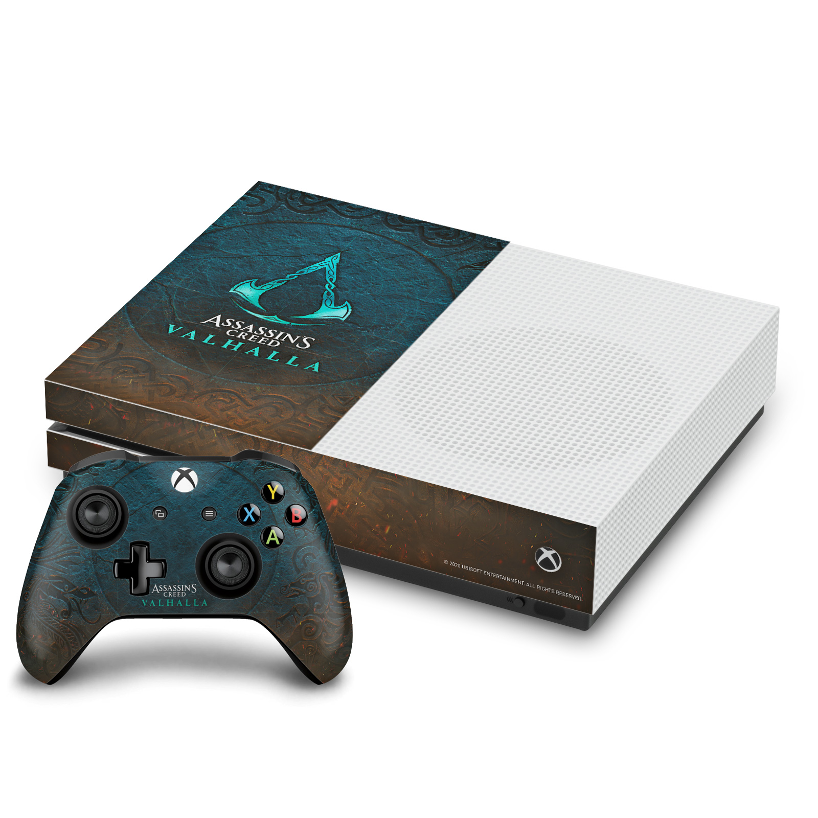 ASSASSIN'S CREED VALHALLA KEY ART VINYL SKIN FOR ONE S CONSOLE & CONTROLLER