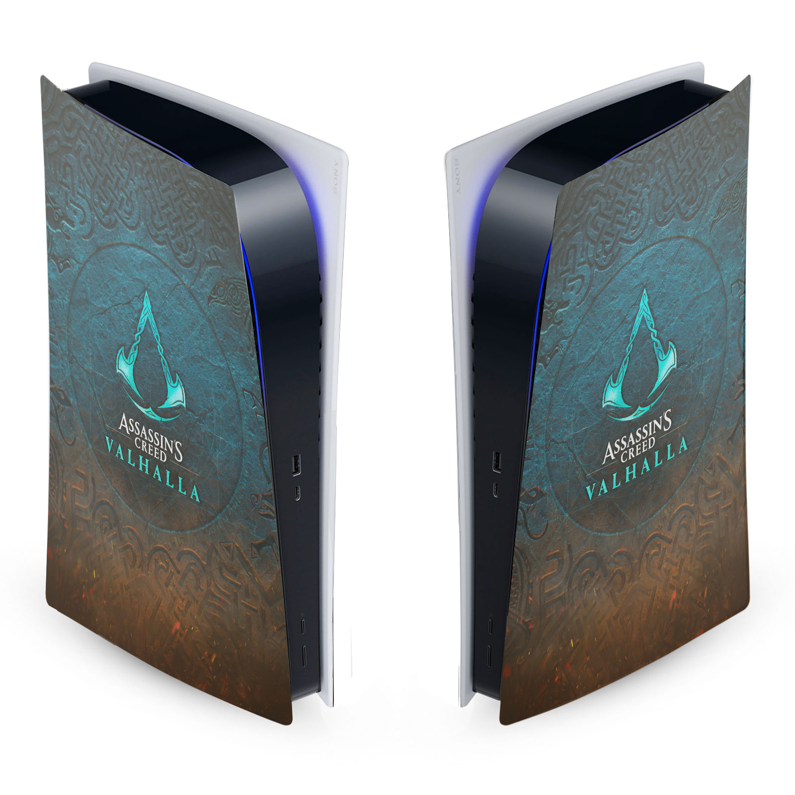 ASSASSIN'S CREED VALHALLA KEY ART VINYL SKIN SONY PS5 DIGITAL EDITION CONSOLE