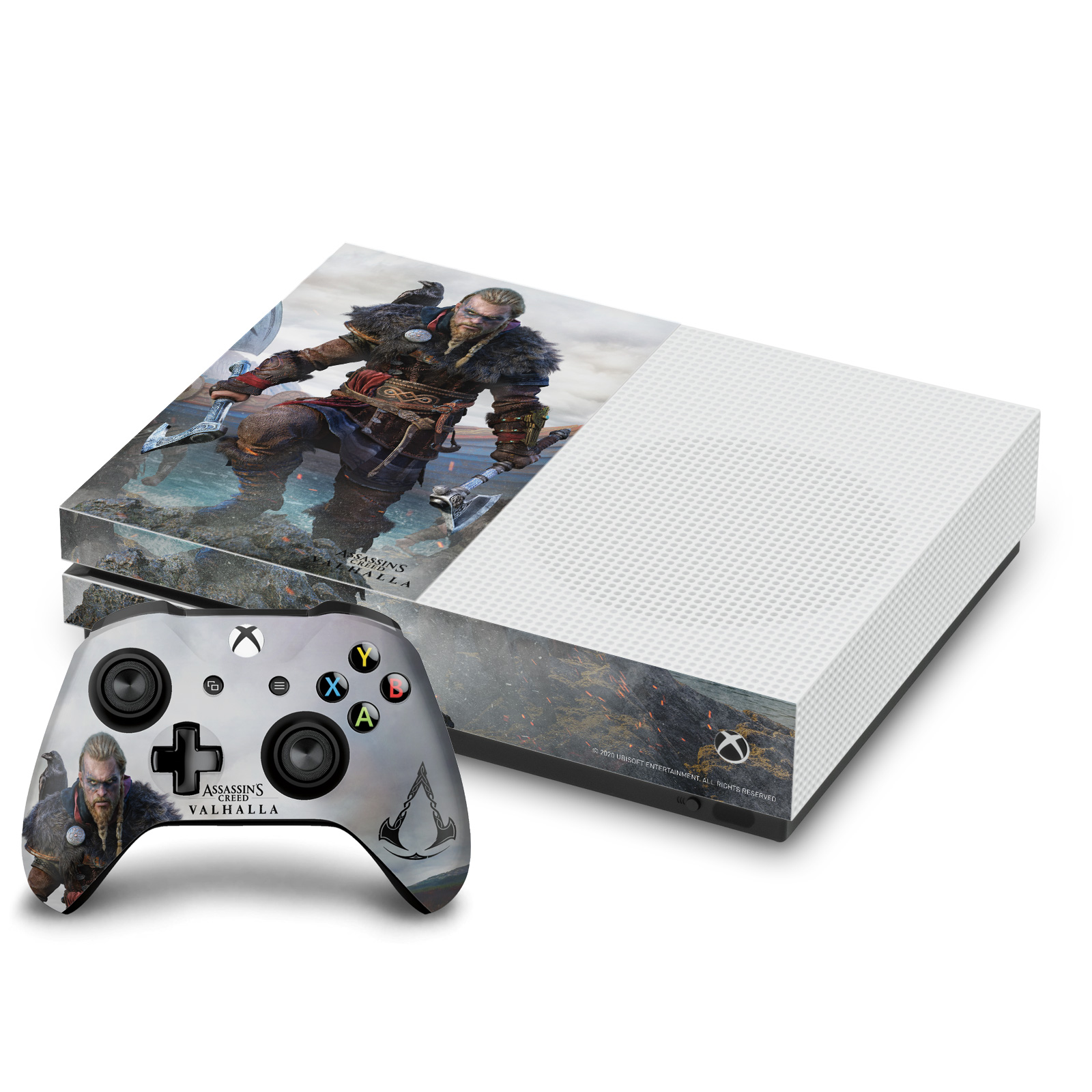 ASSASSIN'S CREED VALHALLA KEY ART VINYL SKIN FOR ONE S CONSOLE & CONTROLLER