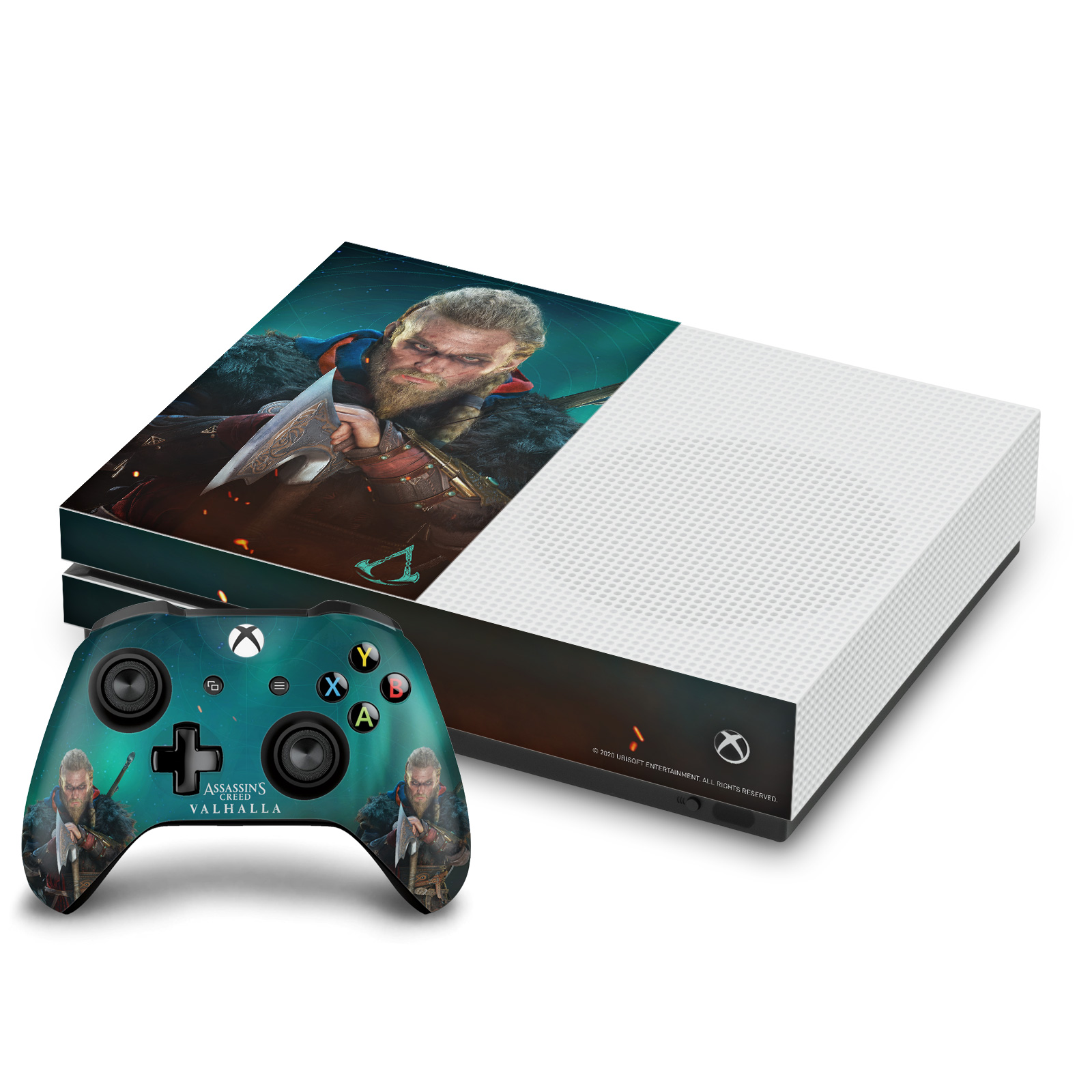 ASSASSIN'S CREED VALHALLA KEY ART VINYL SKIN FOR ONE S CONSOLE & CONTROLLER