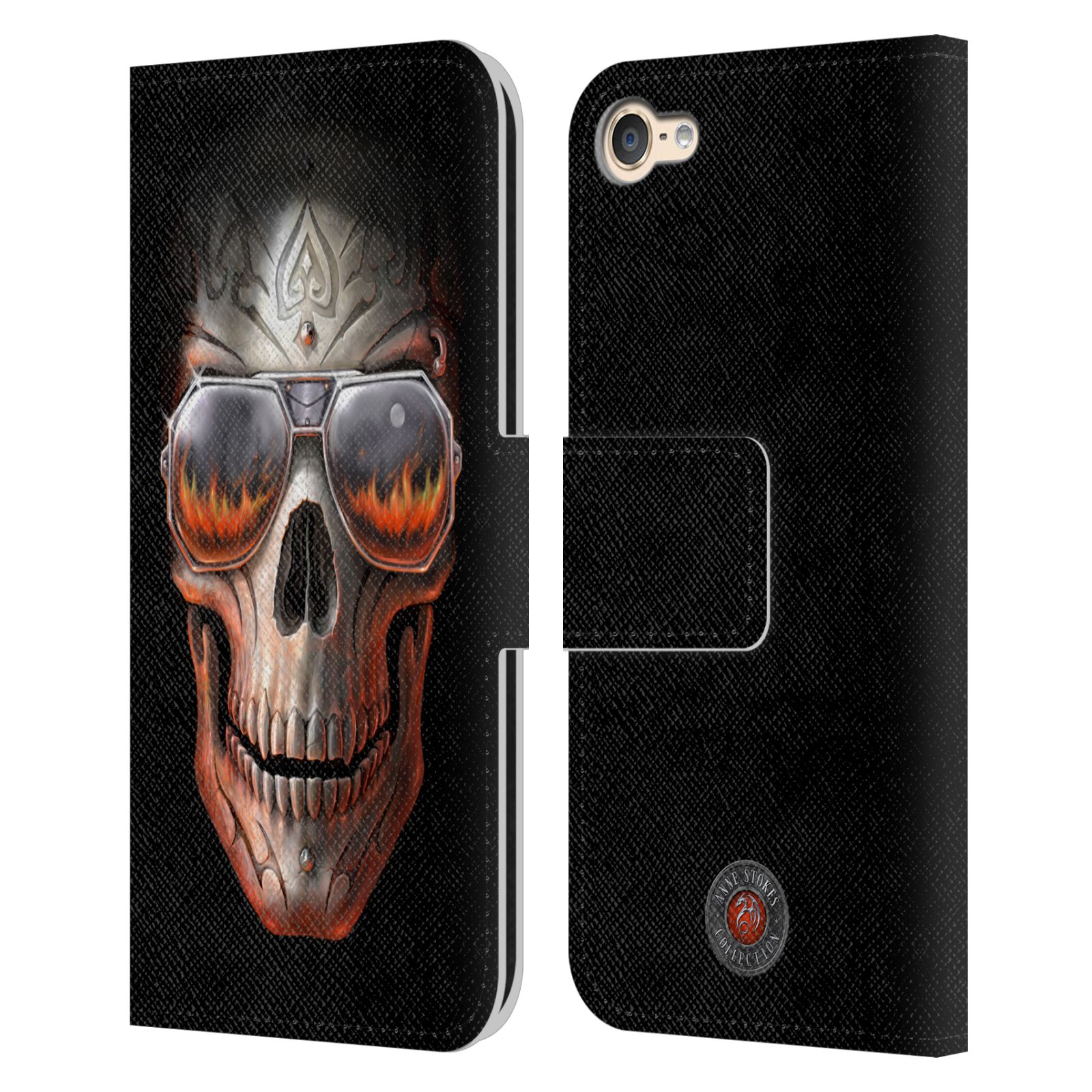 OFFICIAL ANNE STOKES SKULL LEATHER BOOK CASE FOR APPLE iPOD TOUCH MP3 - Picture 7 of 8