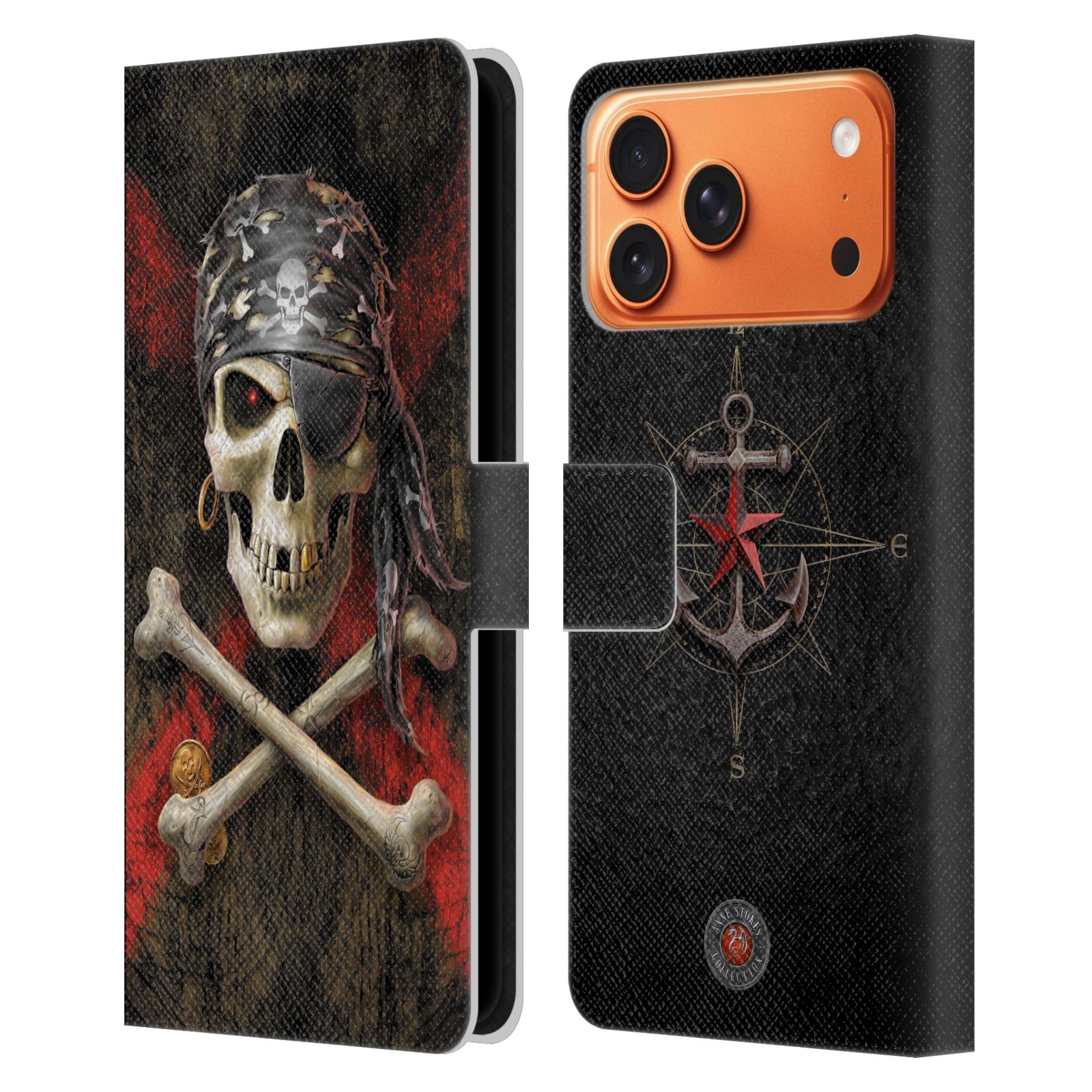 Pirate Leather Wallet Case for iPhone 17 Pro Max