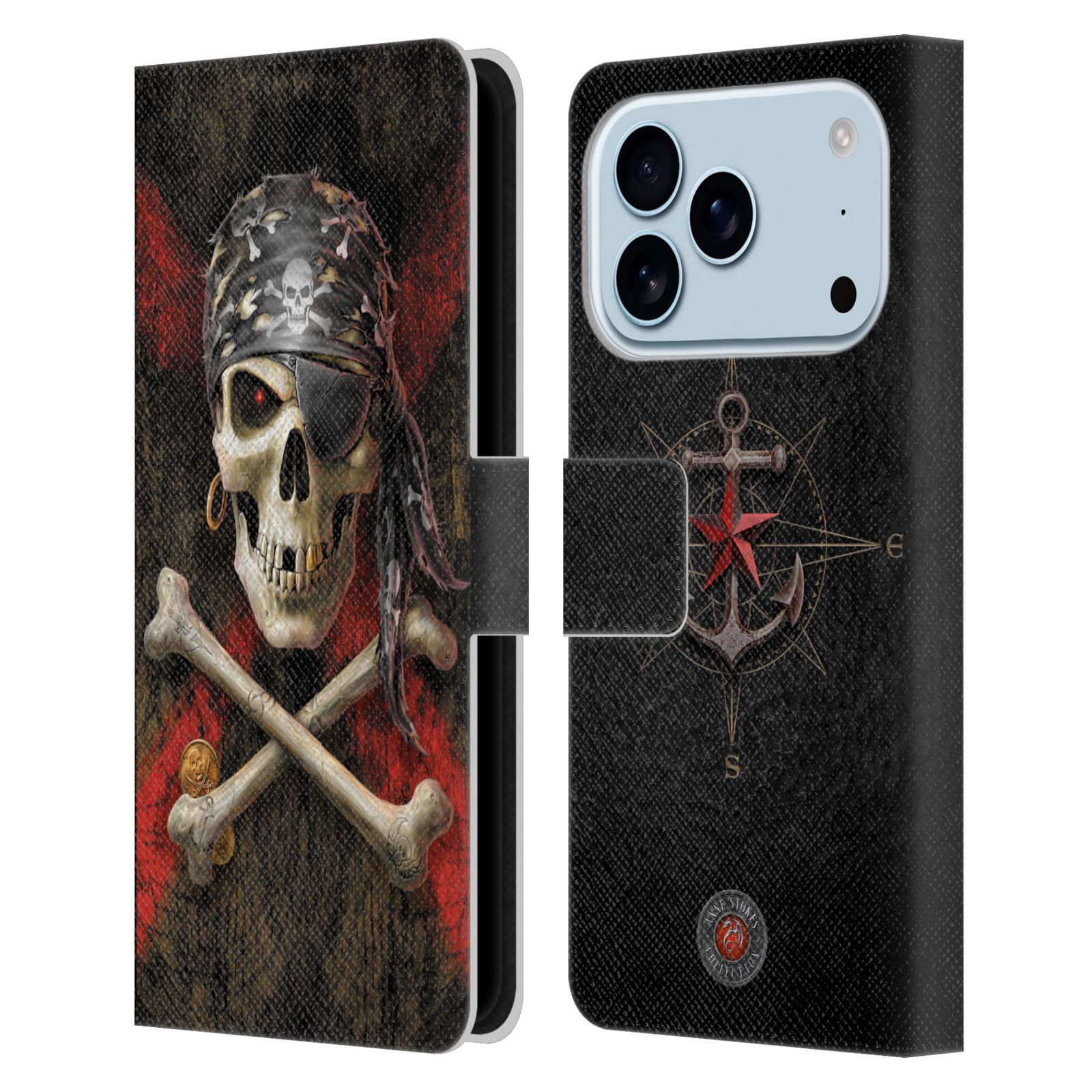 Pirate Leather Wallet Case for iPhone 17 Pro