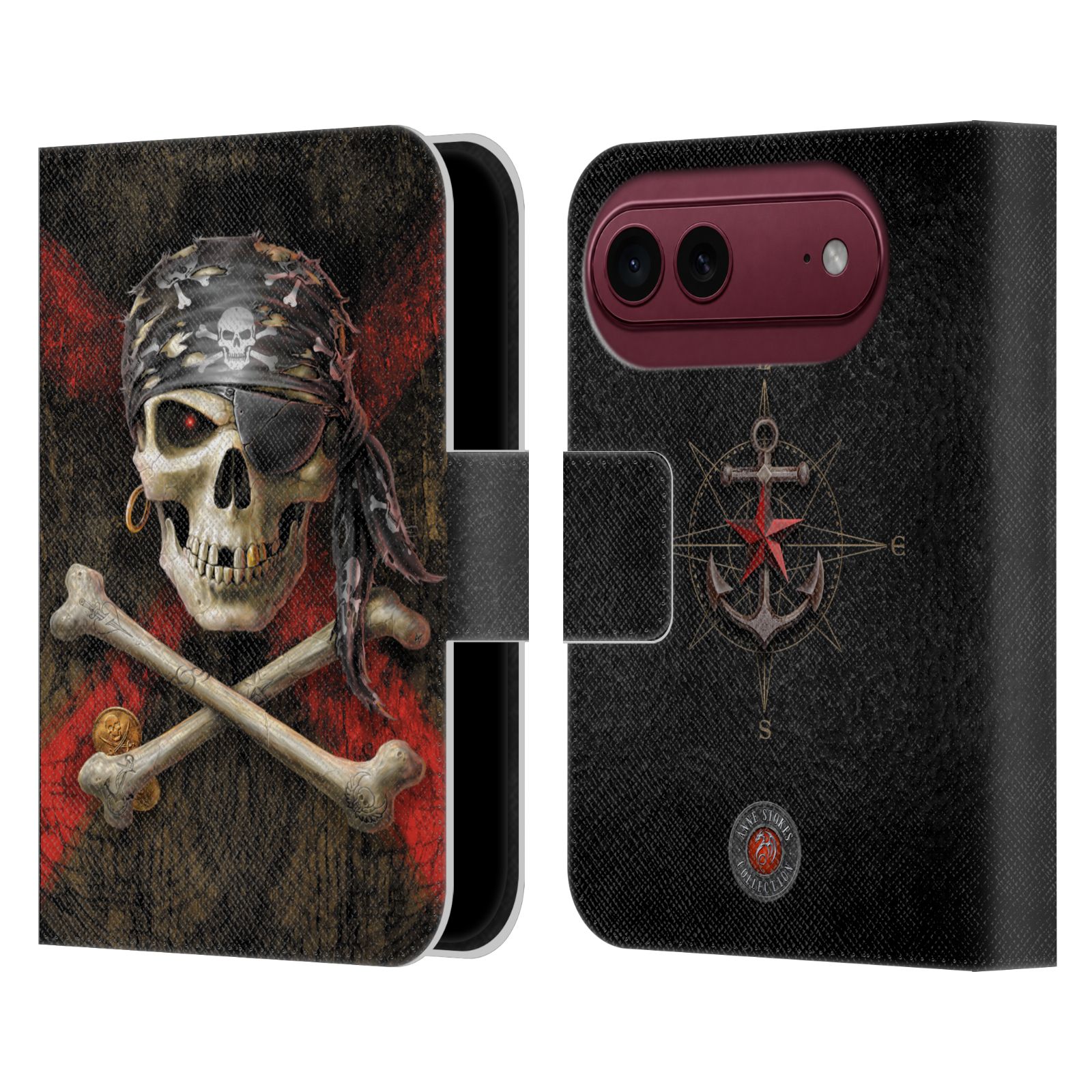 Pirate Leather Wallet Case for iPhone Duo