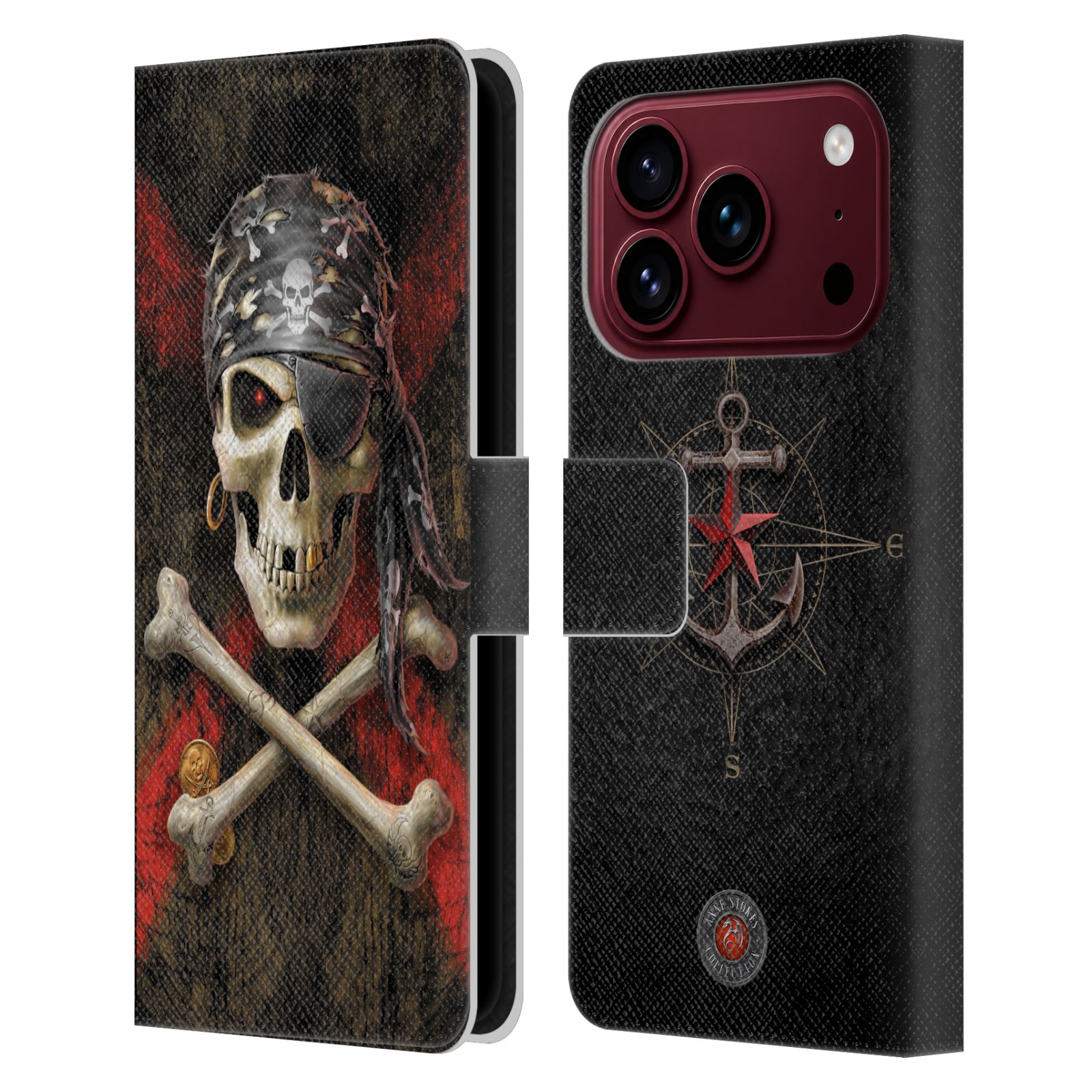 Pirate Leather Wallet Case for iPhone 18 Pro