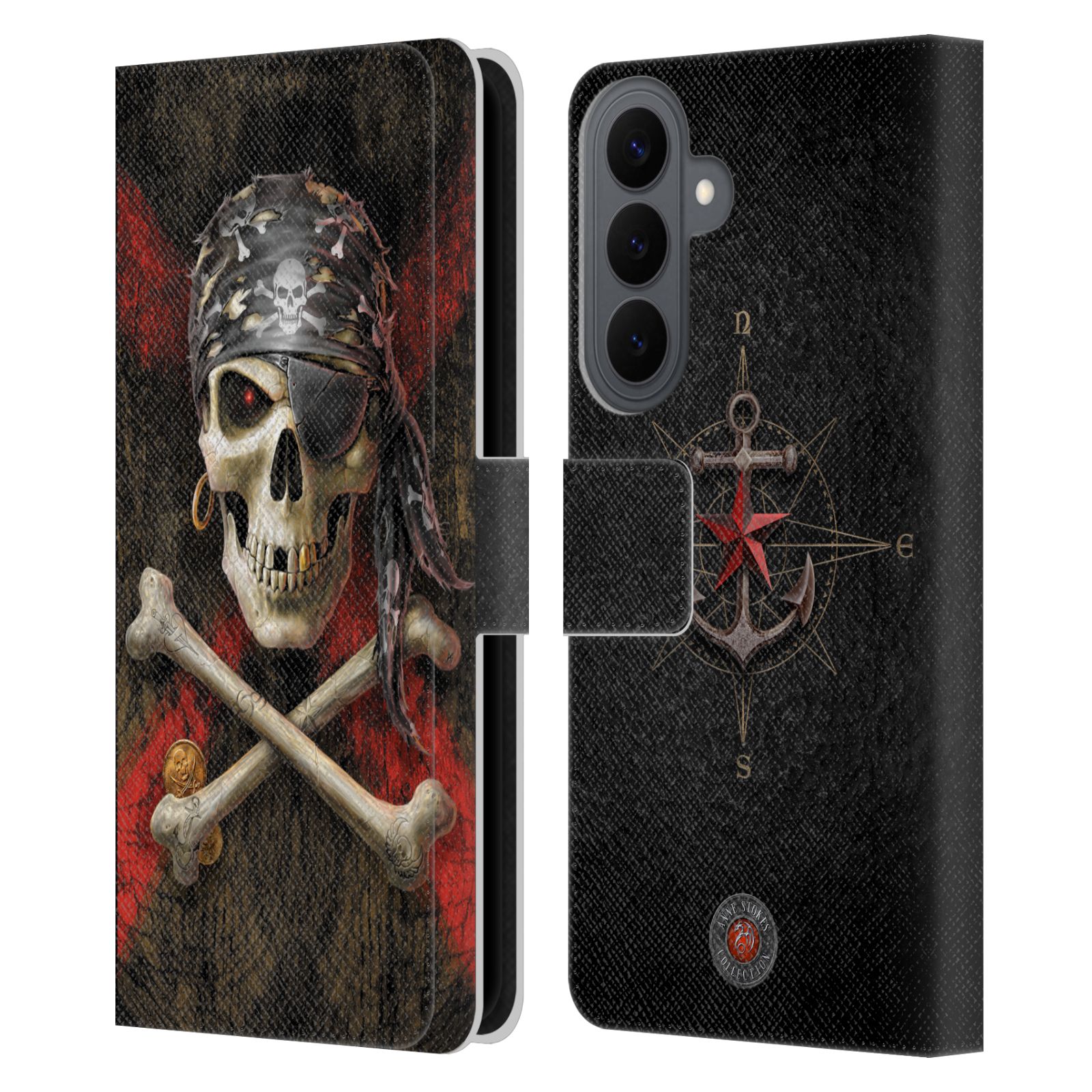 Pirate Leather Wallet Case for Galaxy S26 Plus