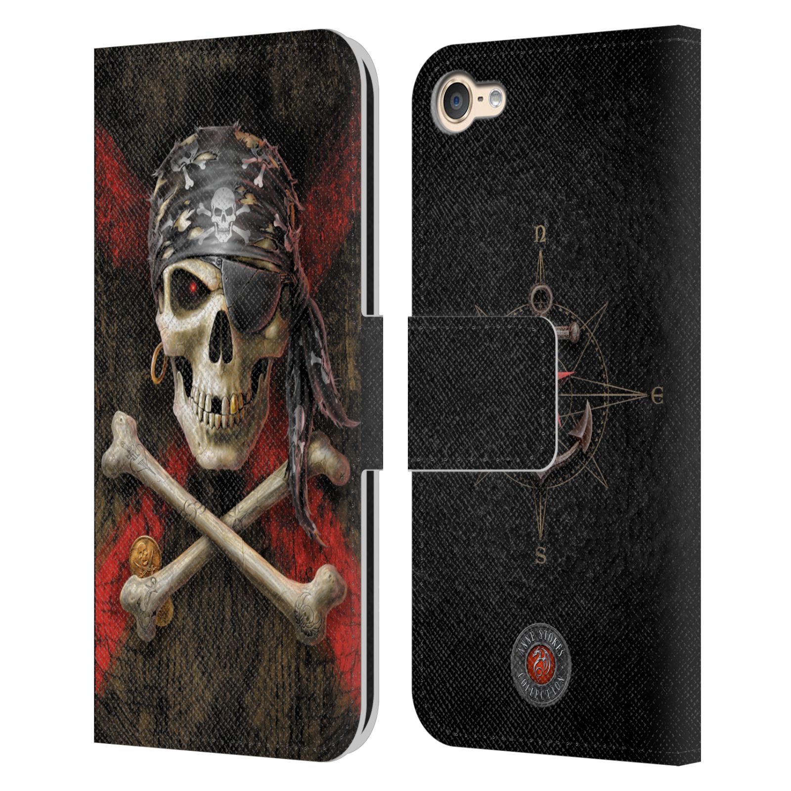 OFFICIAL ANNE STOKES SKULL LEATHER BOOK CASE FOR APPLE iPOD TOUCH MP3 - Picture 8 of 8