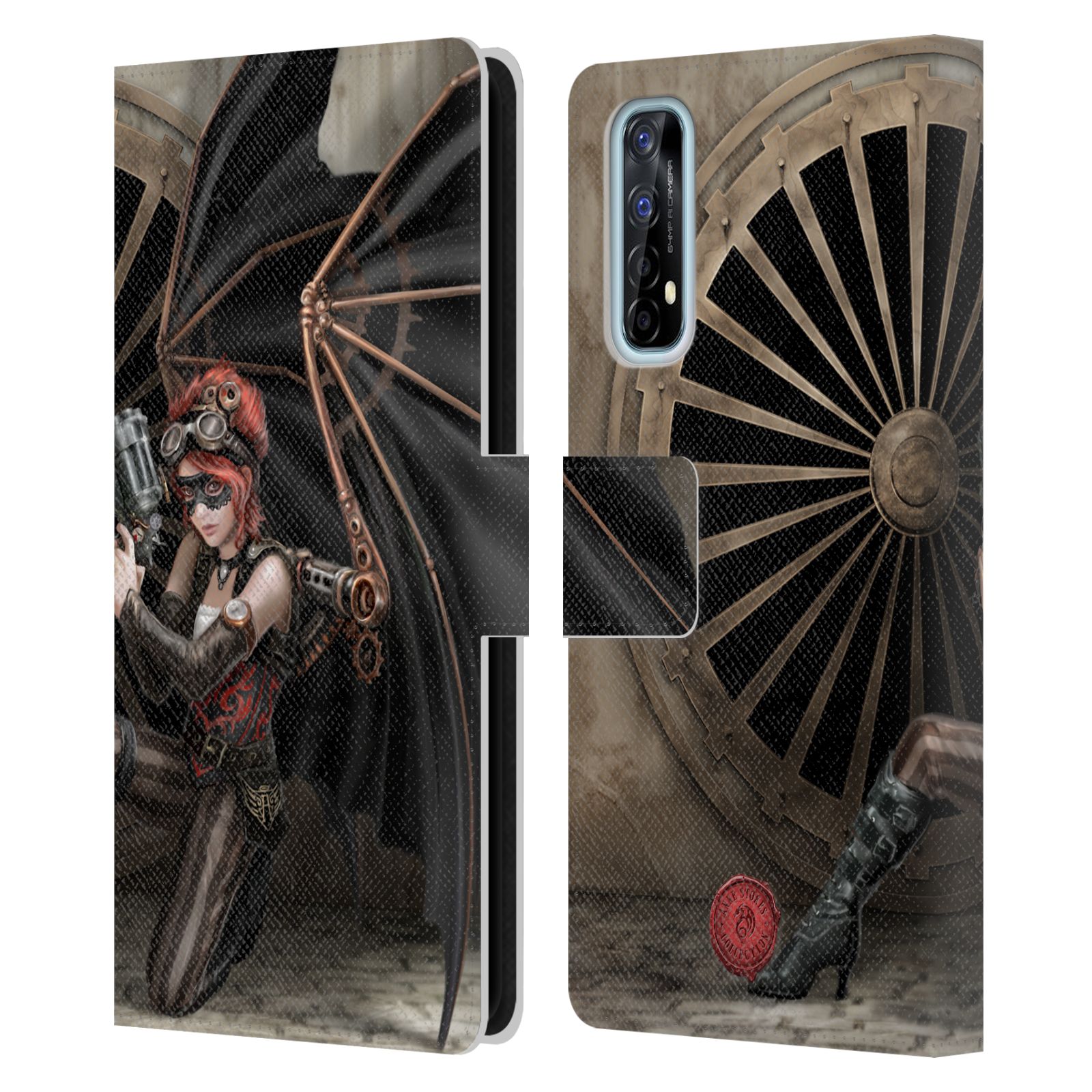 OFFICIAL ANNE STOKES STEAMPUNK LEATHER BOOK WALLET CASE COVER FOR REALME PHONES - Foto 7 di 14