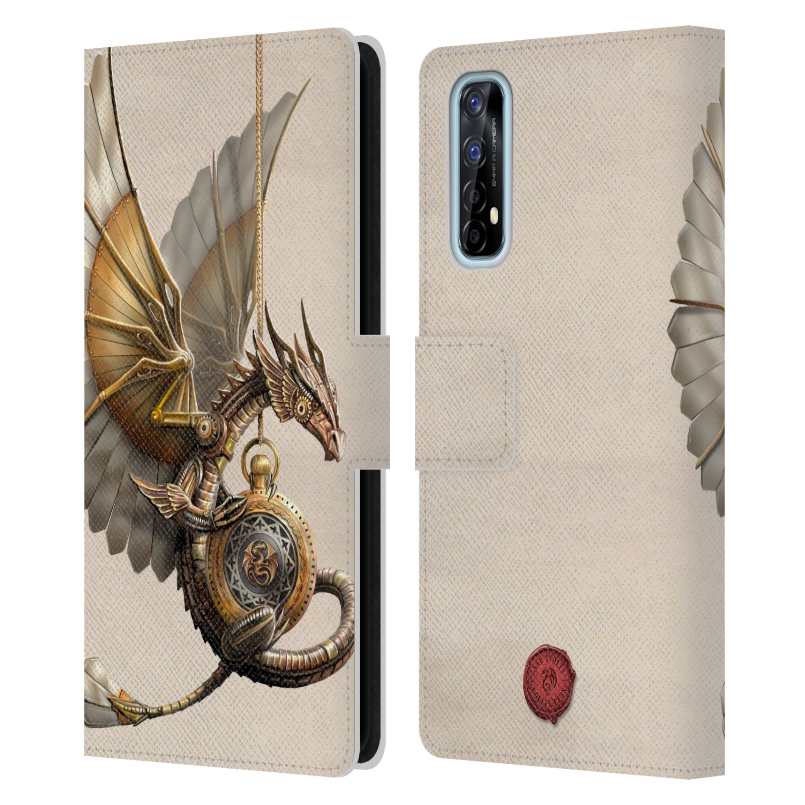 OFFICIAL ANNE STOKES STEAMPUNK LEATHER BOOK WALLET CASE COVER FOR REALME PHONES - Foto 10 di 14