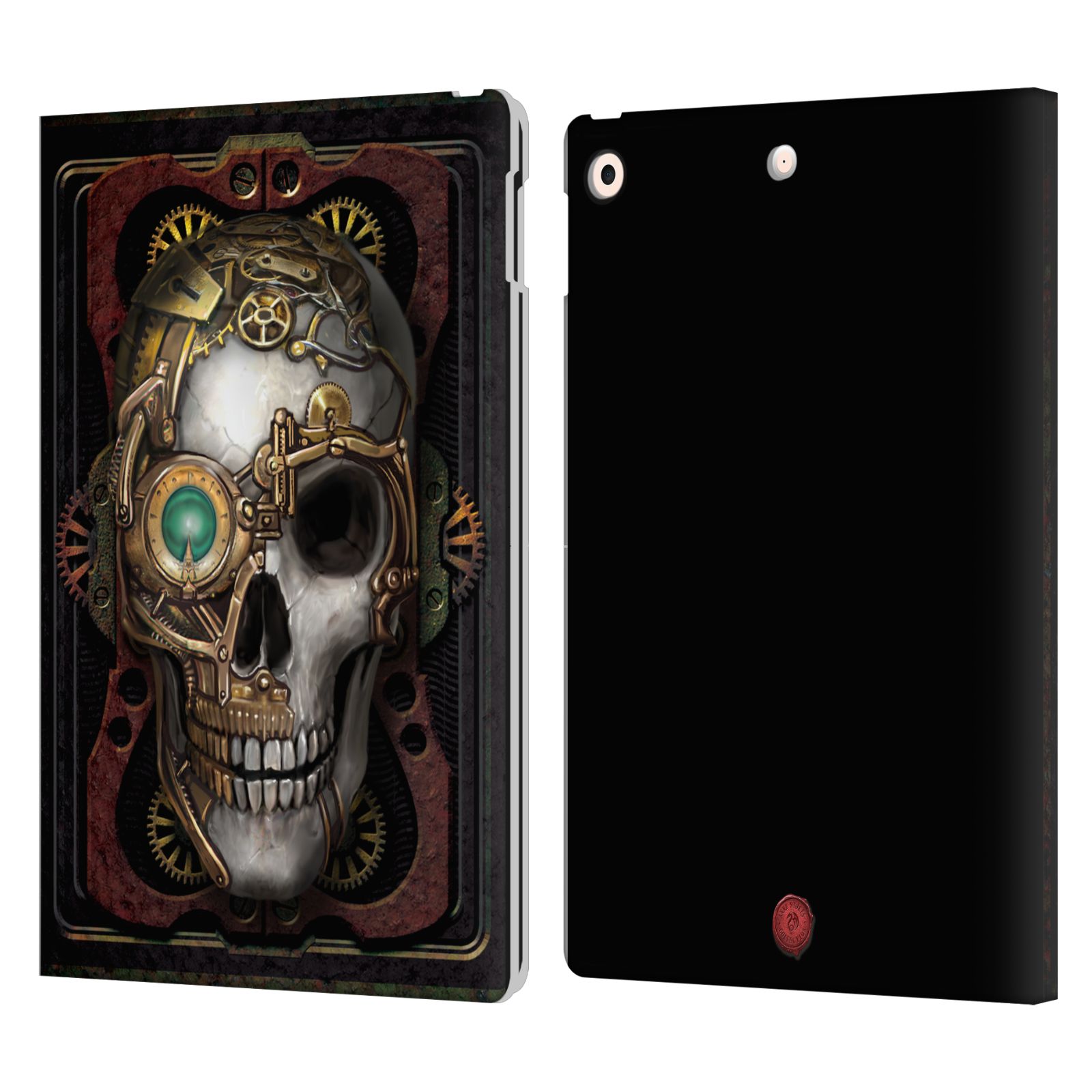 Skull Leather Wallet Case for iPad 10.2″