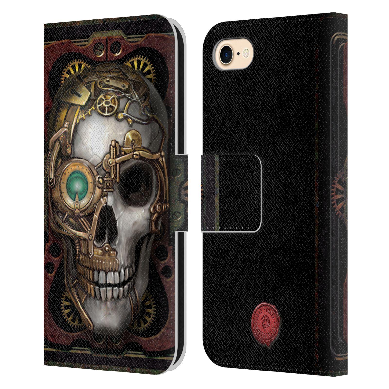 Skull Leather Wallet Case for iPhone 7 / 8 / SE (2020, 2022)