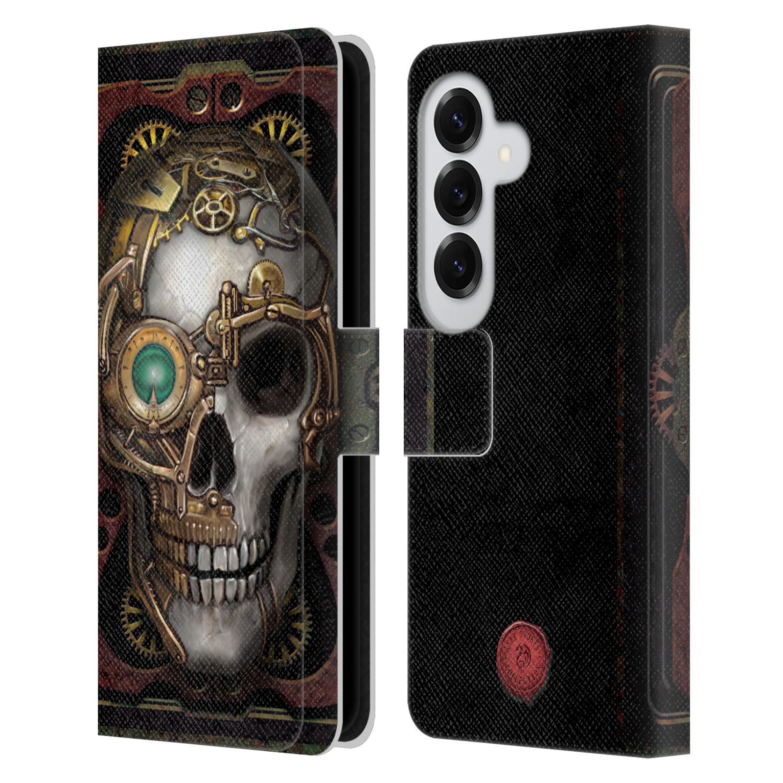 Skull Leather Wallet Case for Galaxy S26