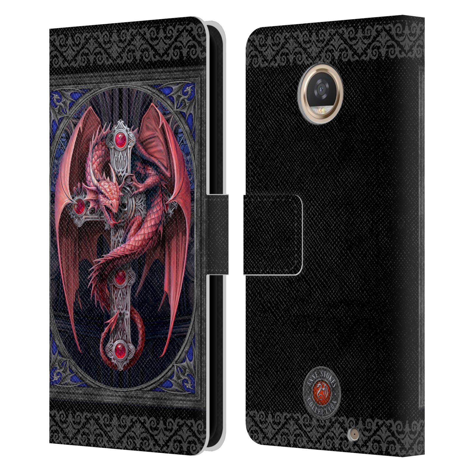 OFFICIAL ANNE STOKES TRIBAL LEATHER BOOK WALLET CASE COVER FOR MOTOROLA PHONES - Picture 12 of 19