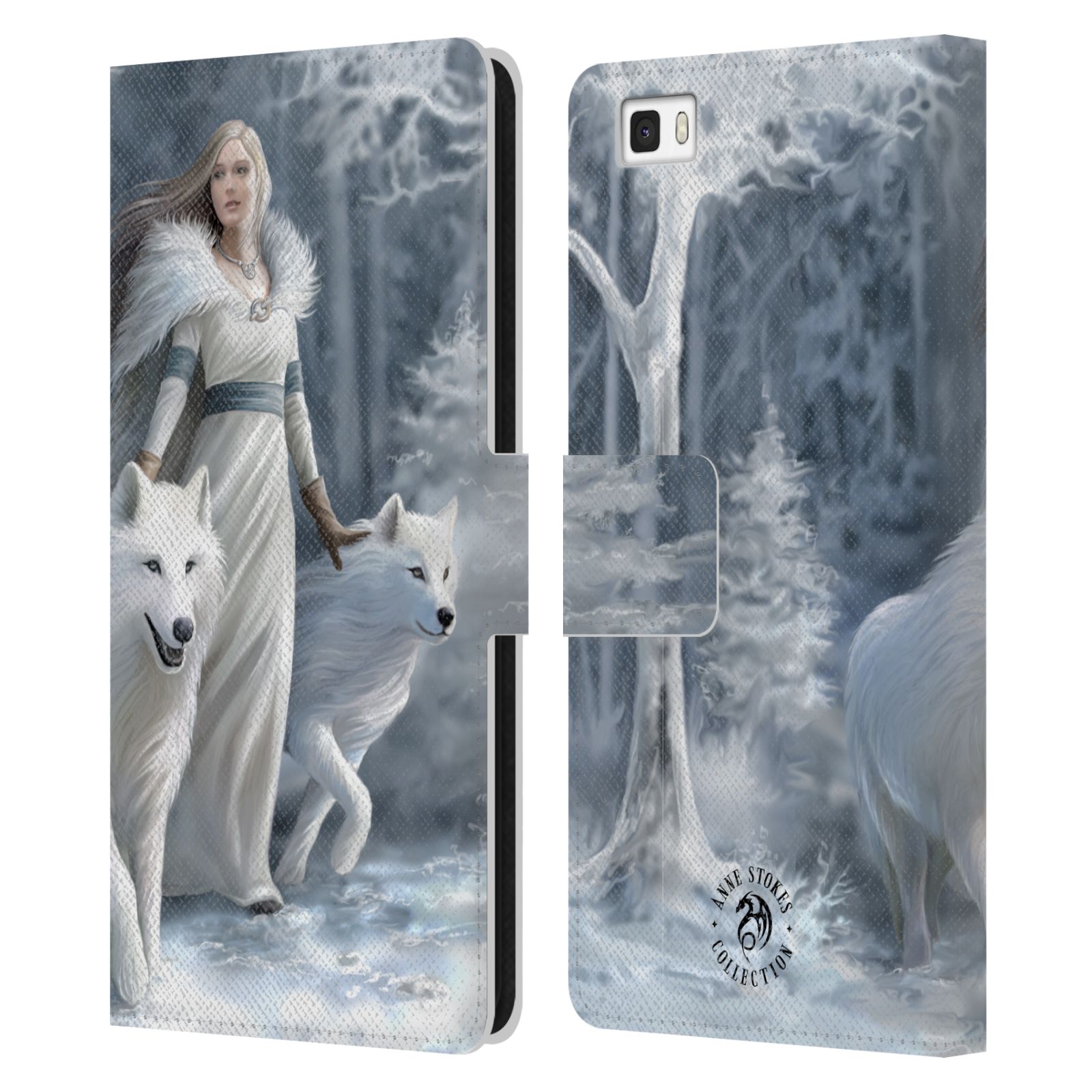 OFFICIAL ANNE STOKES WOLVES LEATHER BOOK WALLET CASE COVER FOR HUAWEI PHONES 2 - Picture 7 of 7