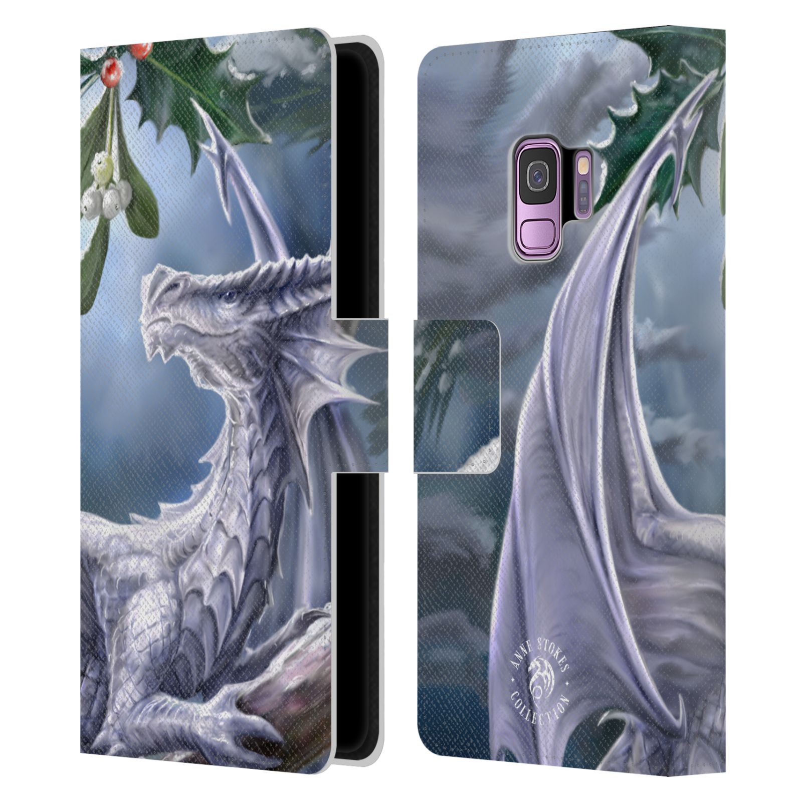 OFFICIAL ANNE STOKES YULE LEATHER BOOK WALLET CASE COVER FOR SAMSUNG ...