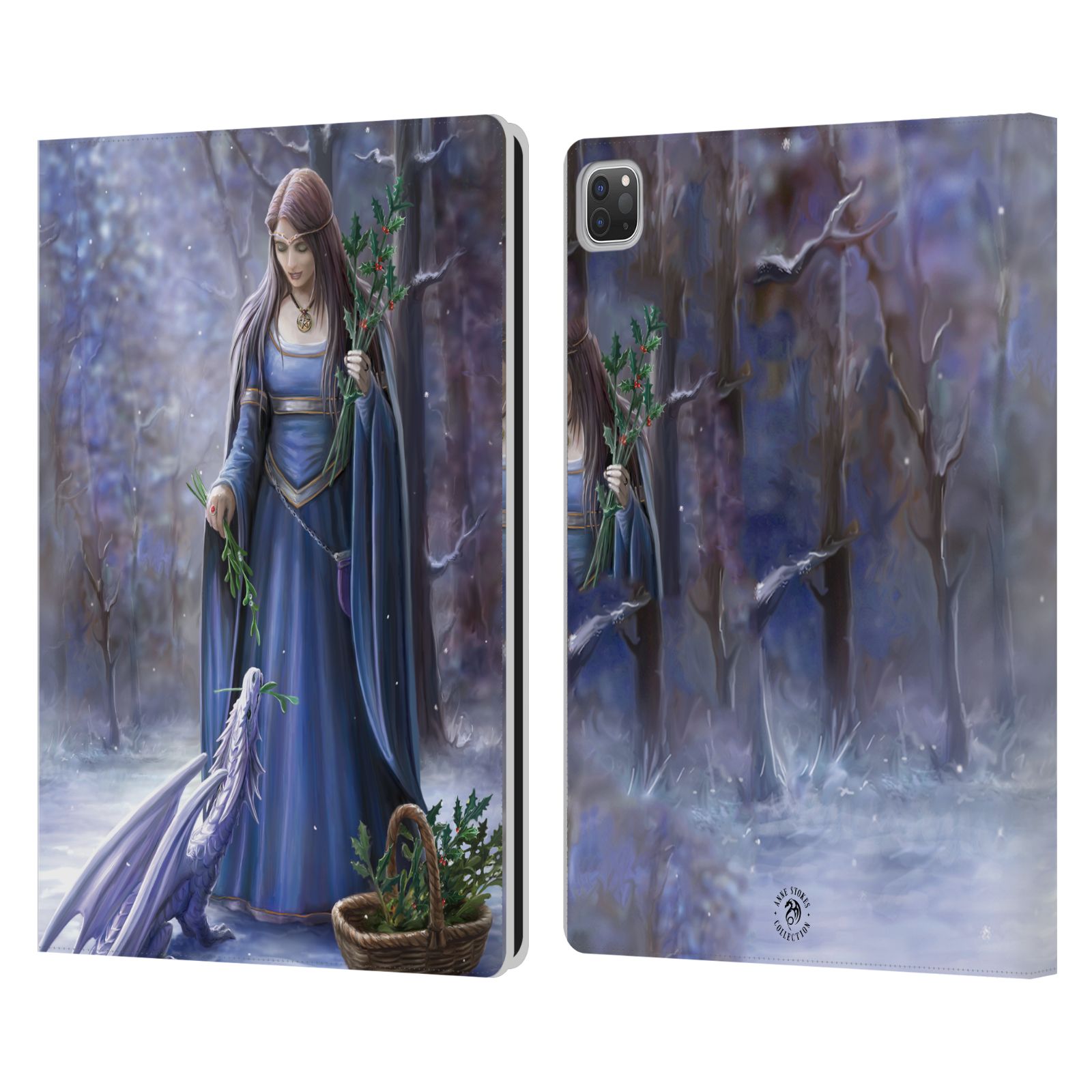 OFFICIAL ANNE STOKES YULE LEATHER BOOK WALLET CASE COVER FOR APPLE iPAD - Picture 13 of 14