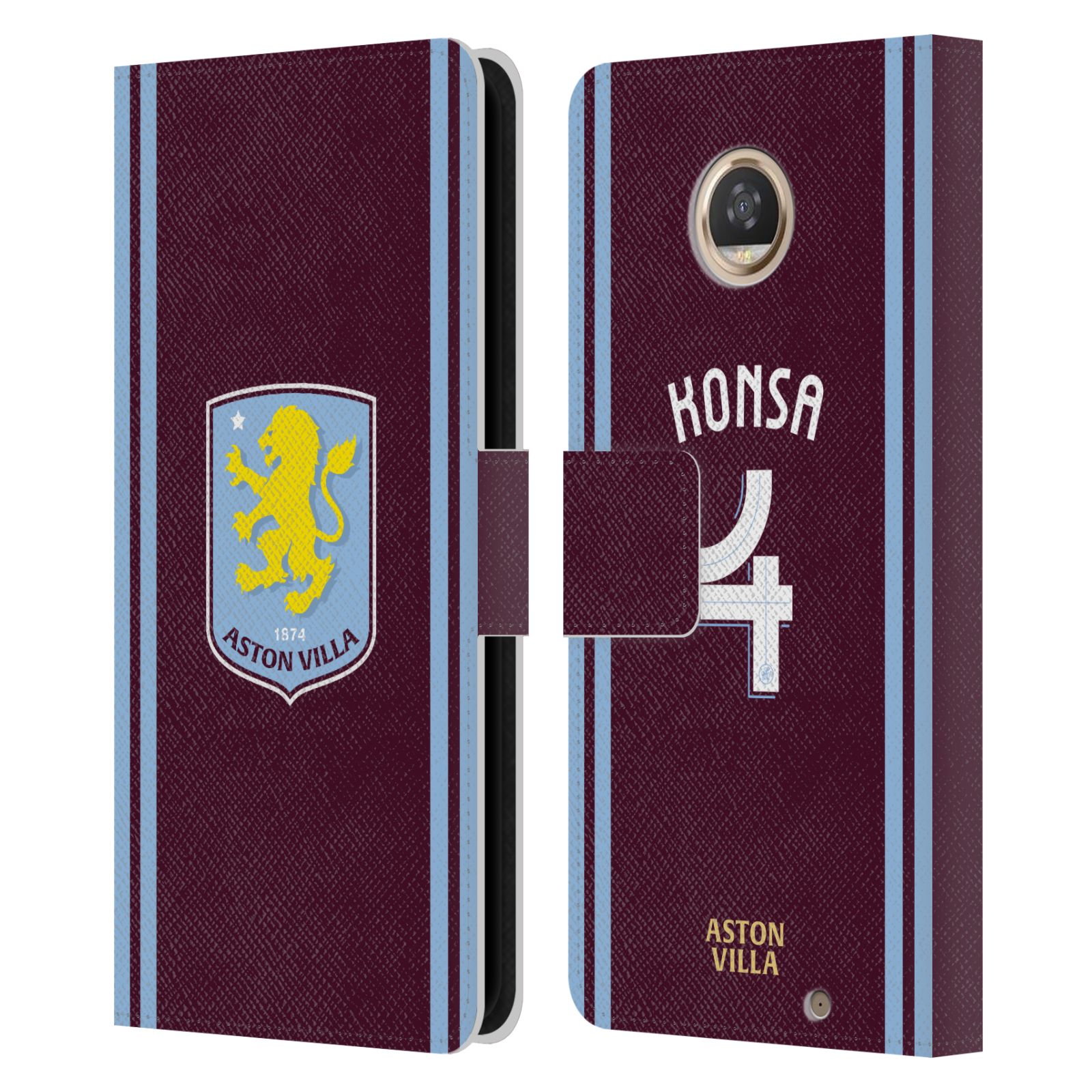 KIT JUGADOR ESCUDO ASTON VILLA FOOTBALL CLUB 2024/25 ESTUCHE LIBRO CUERO MOTOROLA - Imagen 8 de 12