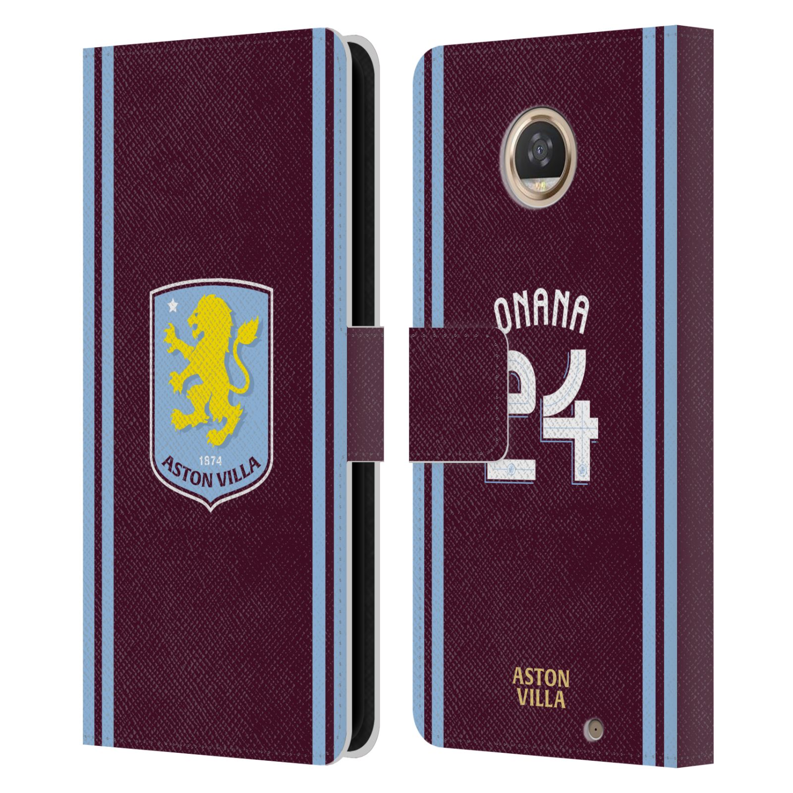 KIT JUGADOR ESCUDO ASTON VILLA FOOTBALL CLUB 2024/25 ESTUCHE LIBRO CUERO MOTOROLA - Imagen 7 de 12