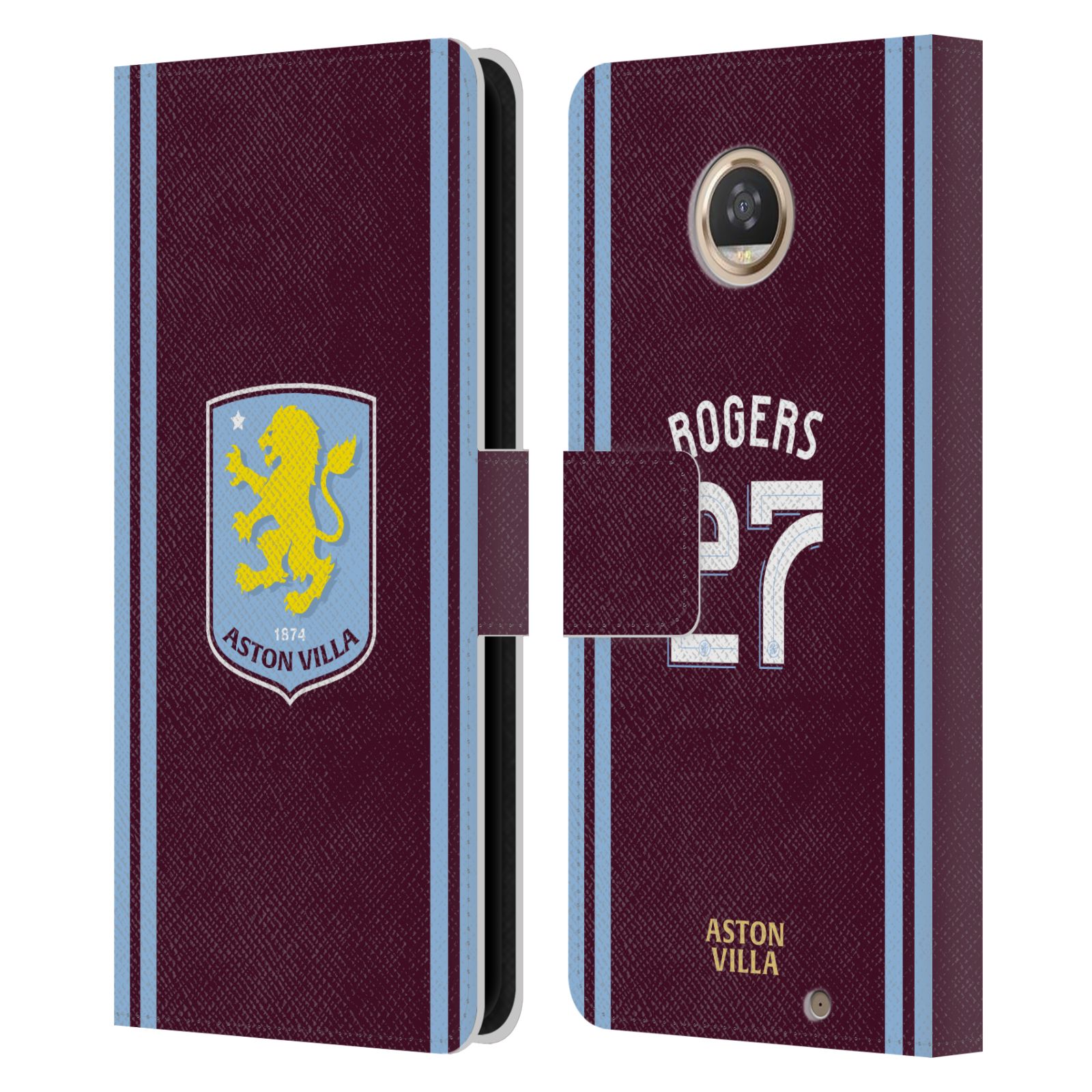 KIT JUGADOR ESCUDO ASTON VILLA FOOTBALL CLUB 2024/25 ESTUCHE LIBRO CUERO MOTOROLA - Imagen 10 de 12