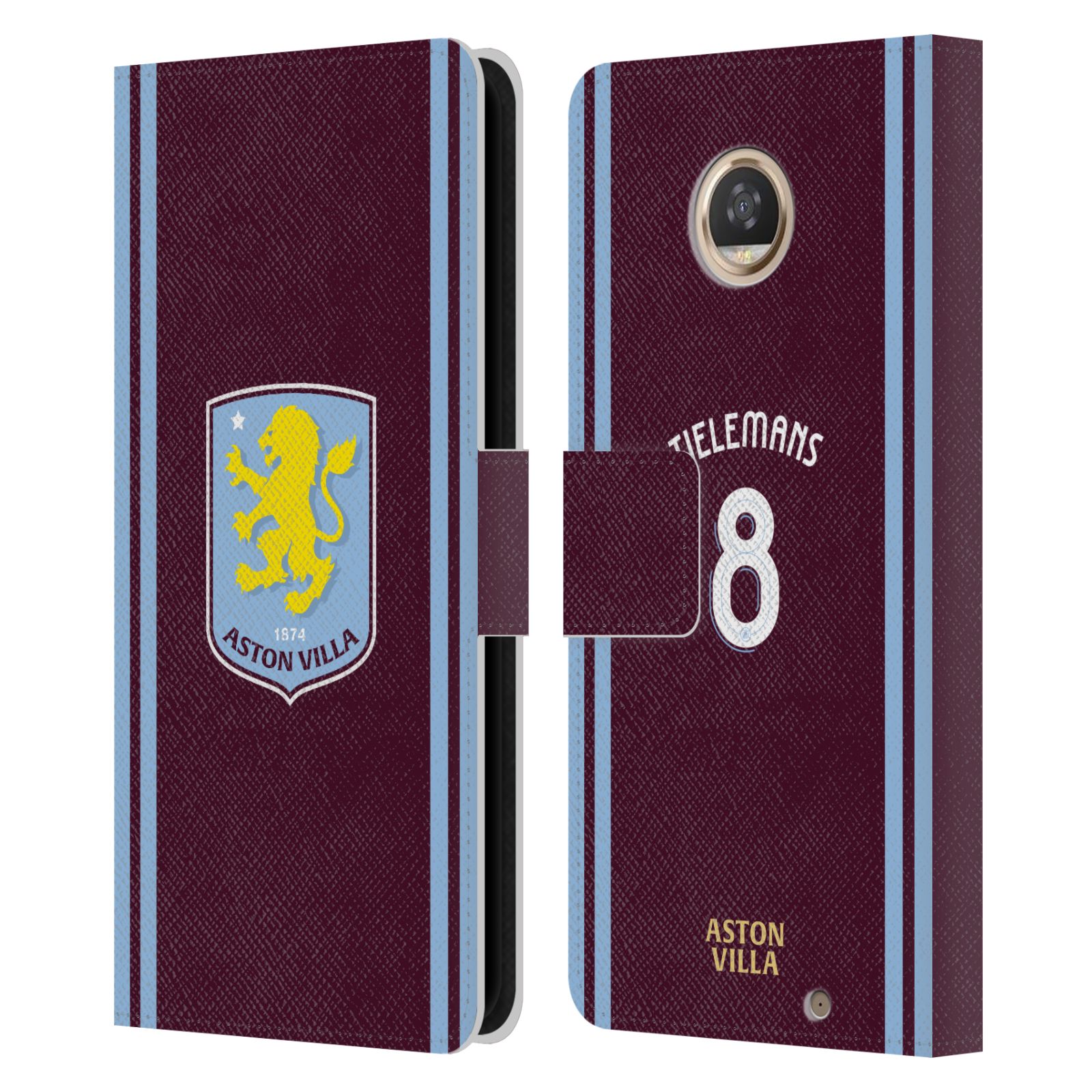 KIT JUGADOR ESCUDO ASTON VILLA FOOTBALL CLUB 2024/25 ESTUCHE LIBRO CUERO MOTOROLA - Imagen 12 de 12