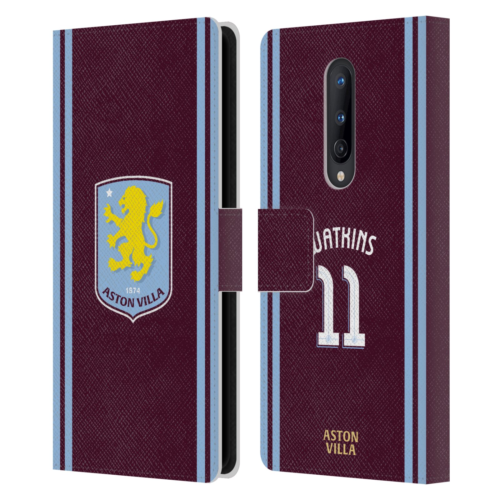 ASTON VILLA FOOTBALL CLUB 2024/25 CREST PLAYER KIT LEATHER BOOK CASE BLACKBERRY - 第 6/6 張圖片