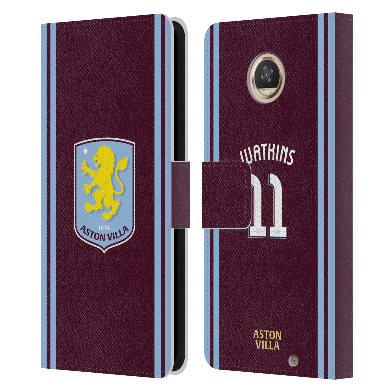 KIT JUGADOR ESCUDO ASTON VILLA FOOTBALL CLUB 2024/25 ESTUCHE LIBRO CUERO MOTOROLA - Imagen 11 de 12