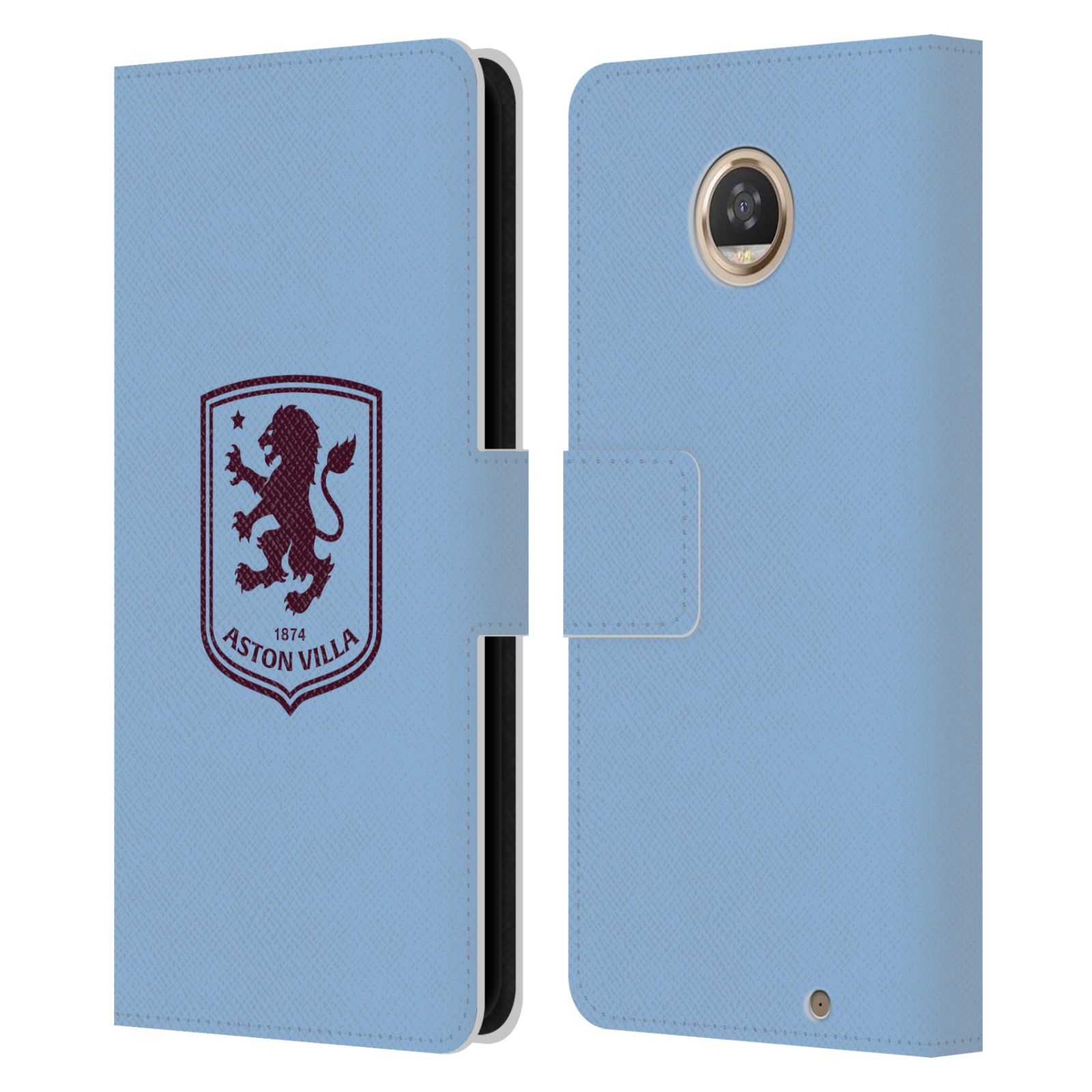 ASTON VILLA FOOTBALL CLUB 2024 DISEÑO ESCUDO CUERO LIBRO ESTUCHE TELÉFONOS MOTOROLA - Imagen 12 de 13