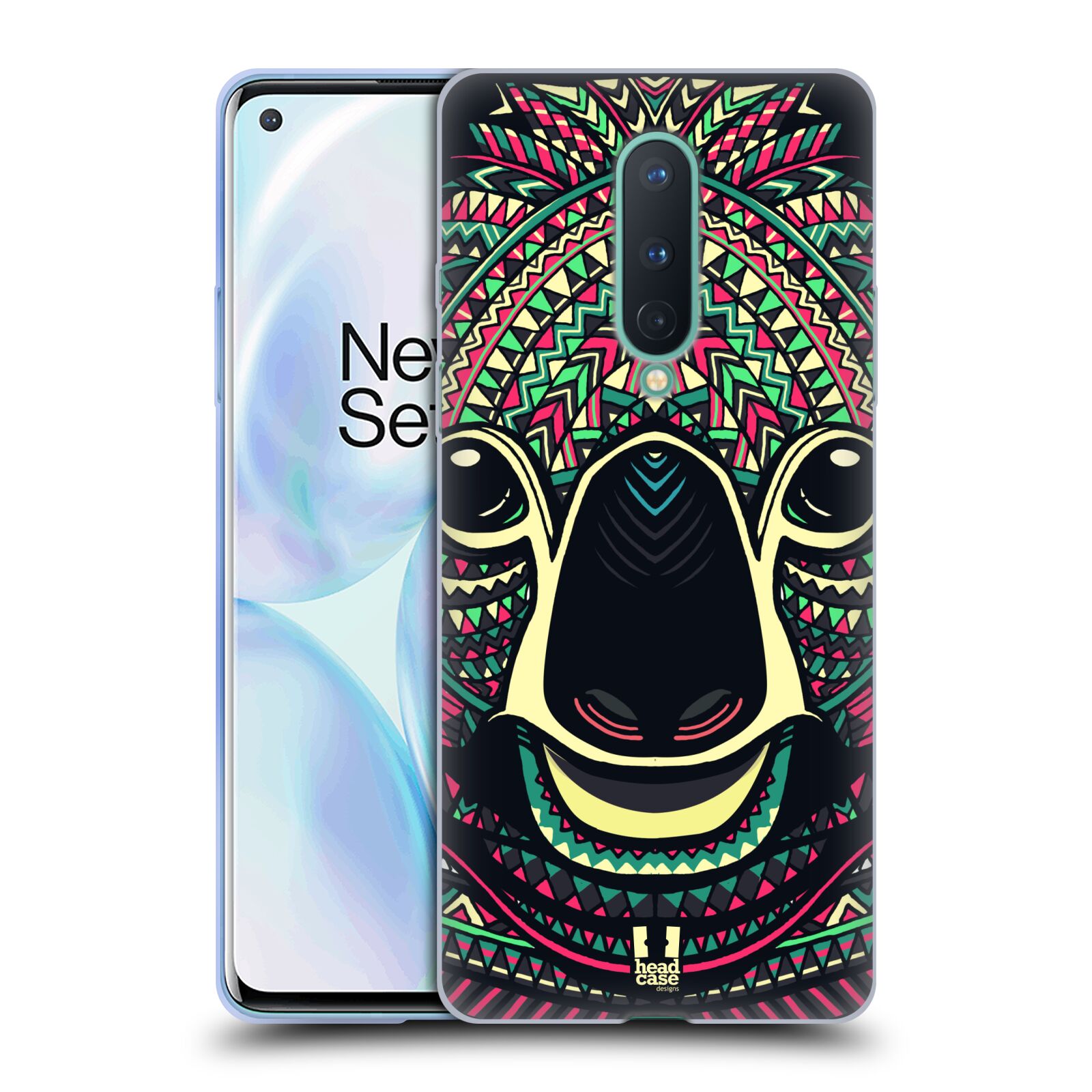 FUNDA DE GEL HEAD CASE DESIGNS SERIE 5 CARAS DE ANIMALES AZTECAS PARA TELÉFONOS GOOGLE ONEPLUS - Imagen 9 de 12