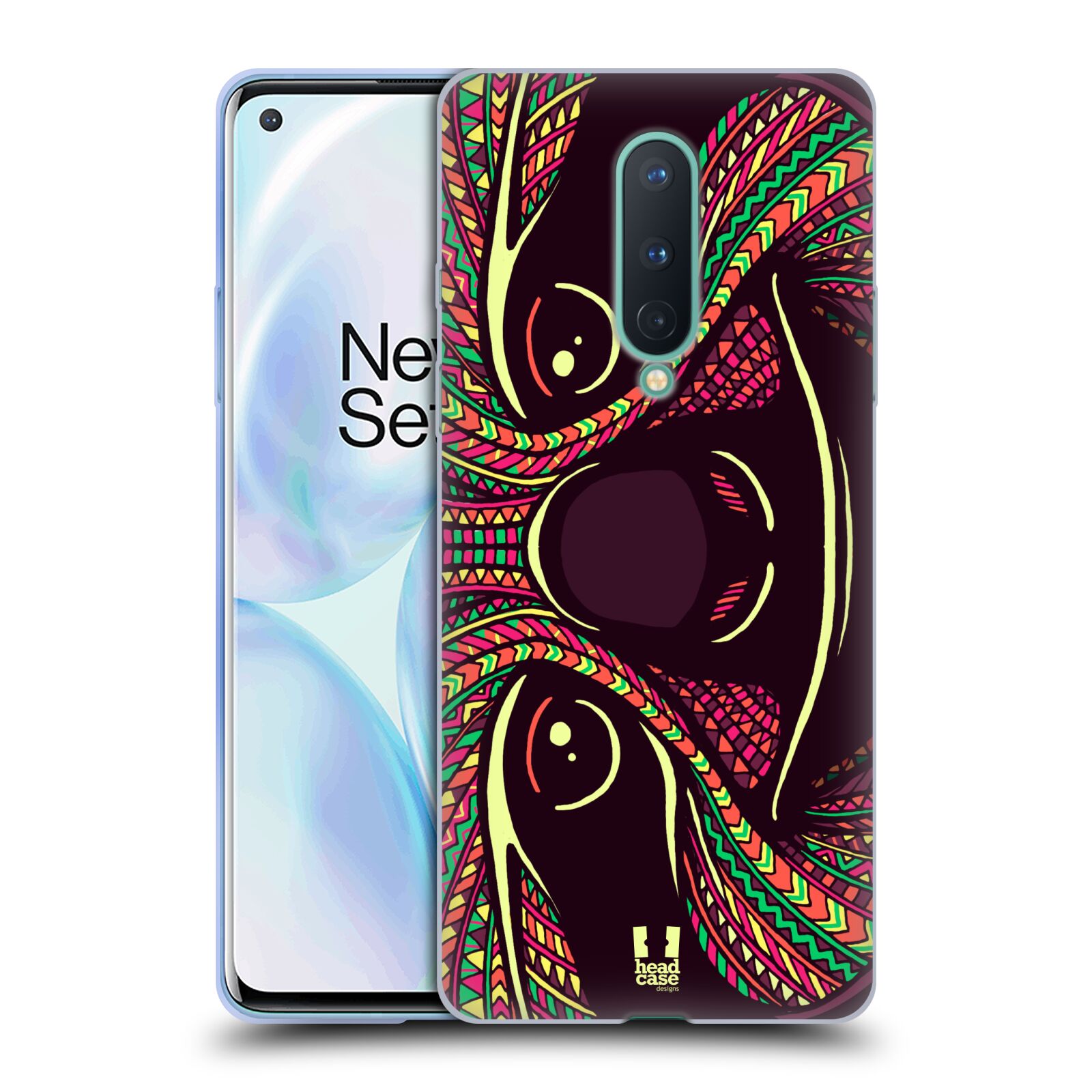 FUNDA DE GEL HEAD CASE DESIGNS SERIE 5 CARAS DE ANIMALES AZTECAS PARA TELÉFONOS GOOGLE ONEPLUS - Imagen 11 de 12