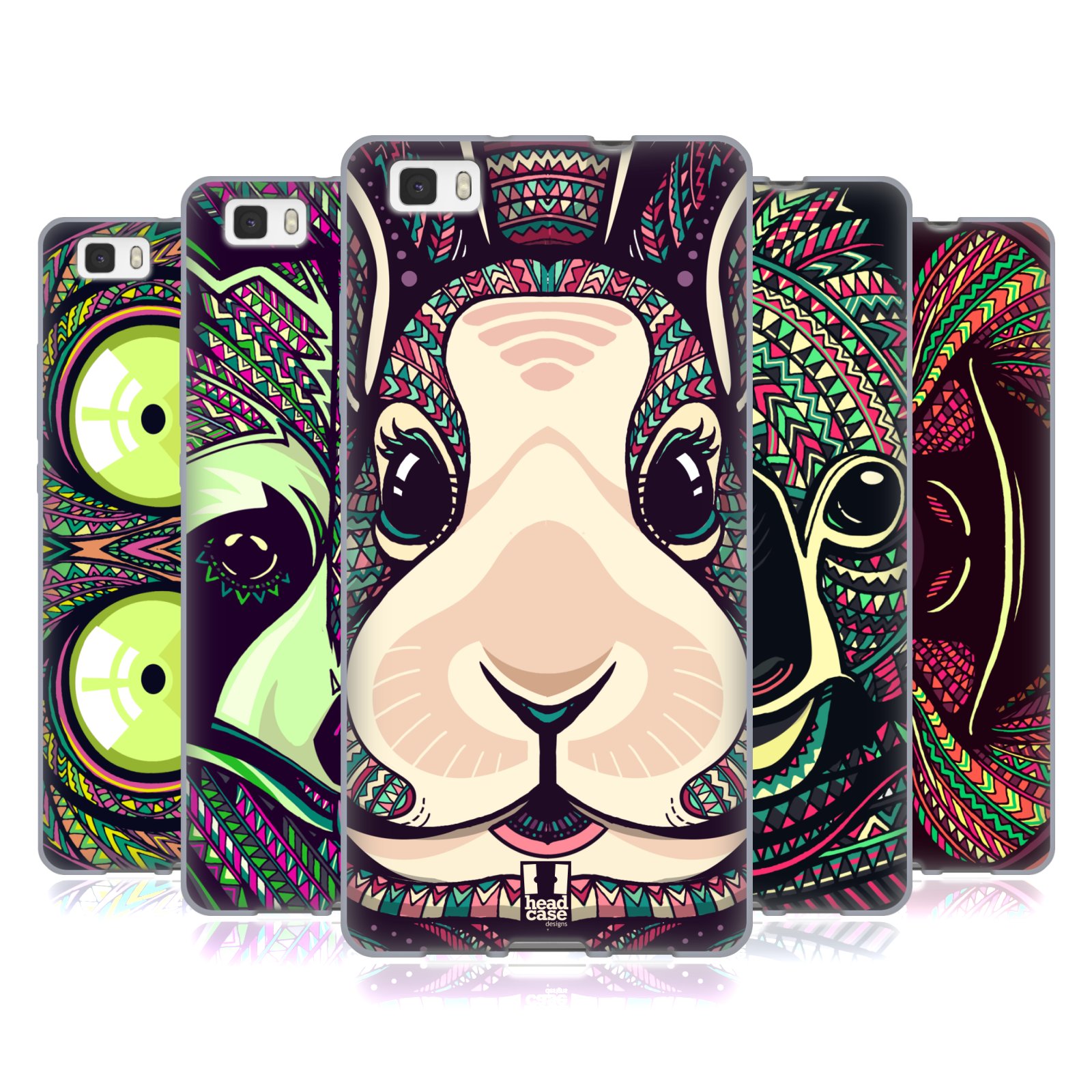 HEAD CASE AZTEC ANIMAL FACES SERIES 5 SOFT GEL CASE FOR HUAWEI P8LITE