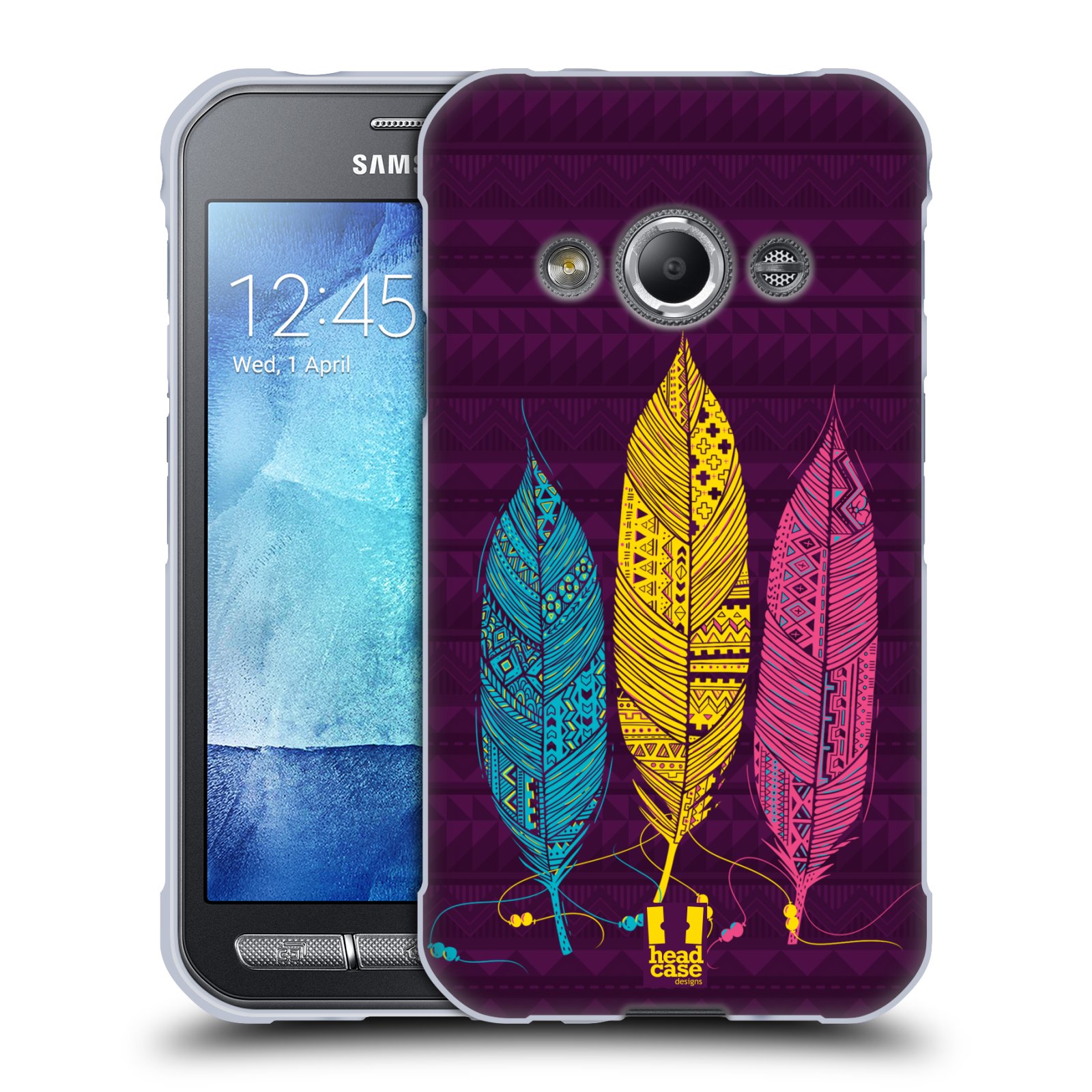 FUNDA HEAD CASE DESIGNS CON PLUMAS AZTECAS DE GEL SUAVE PARA TELÉFONOS SAMSUNG 4 - Imagen 8 de 10