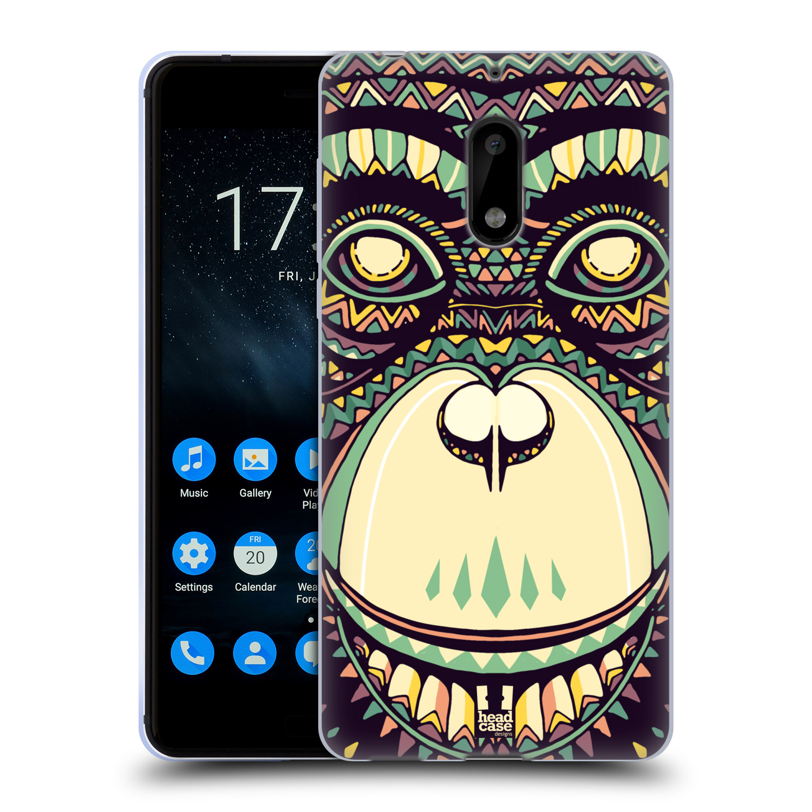 HEAD CASE DESIGNS AZTEC ANIMAL FACES 3 SOFT GEL CASE FOR NOKIA PHONES 1