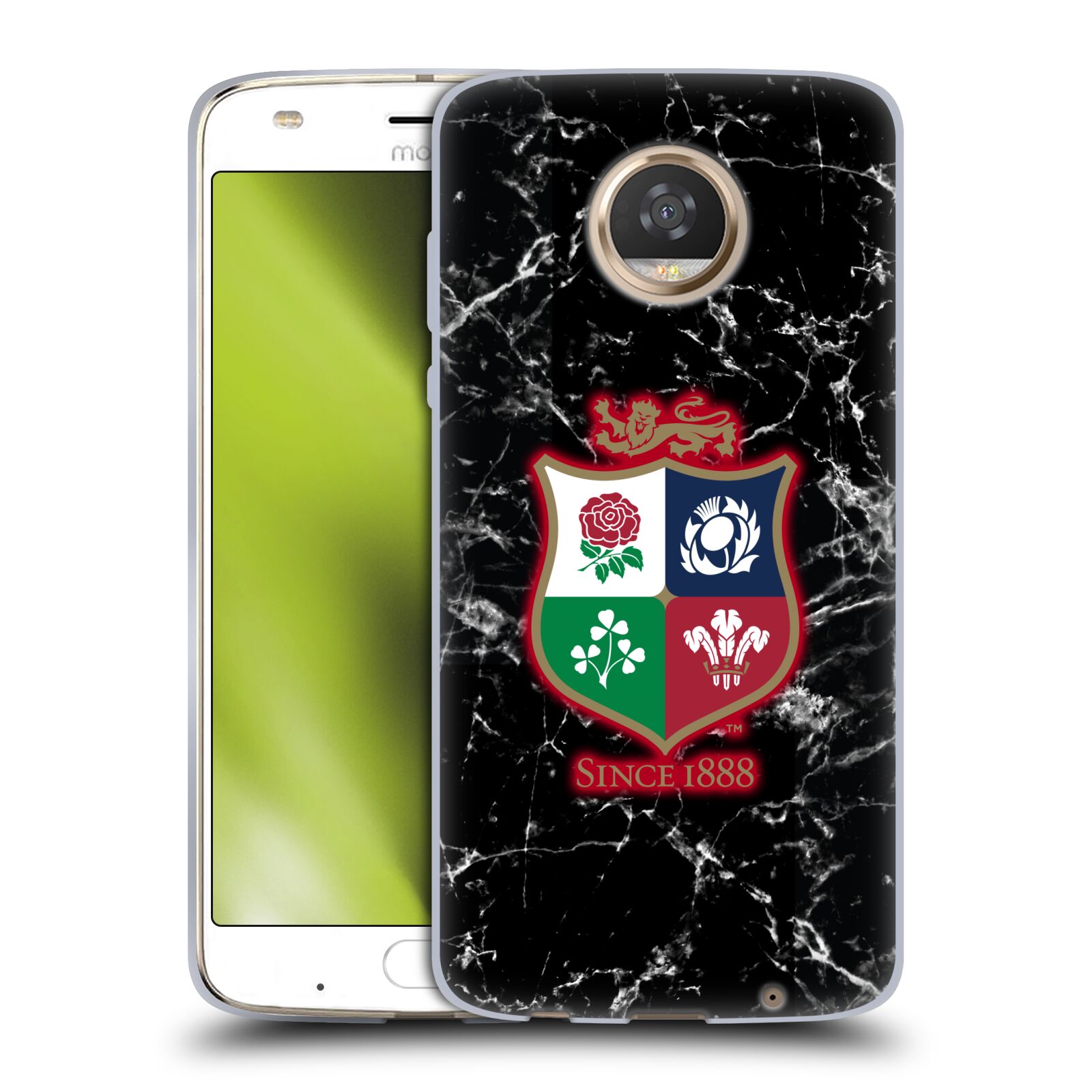 CUSTODIA GEL MORBIDA BADGE LEONI BRITANNICI E IRLANDESI UFFICIALE PER TELEFONI MOTOROLA - Foto 14 di 18
