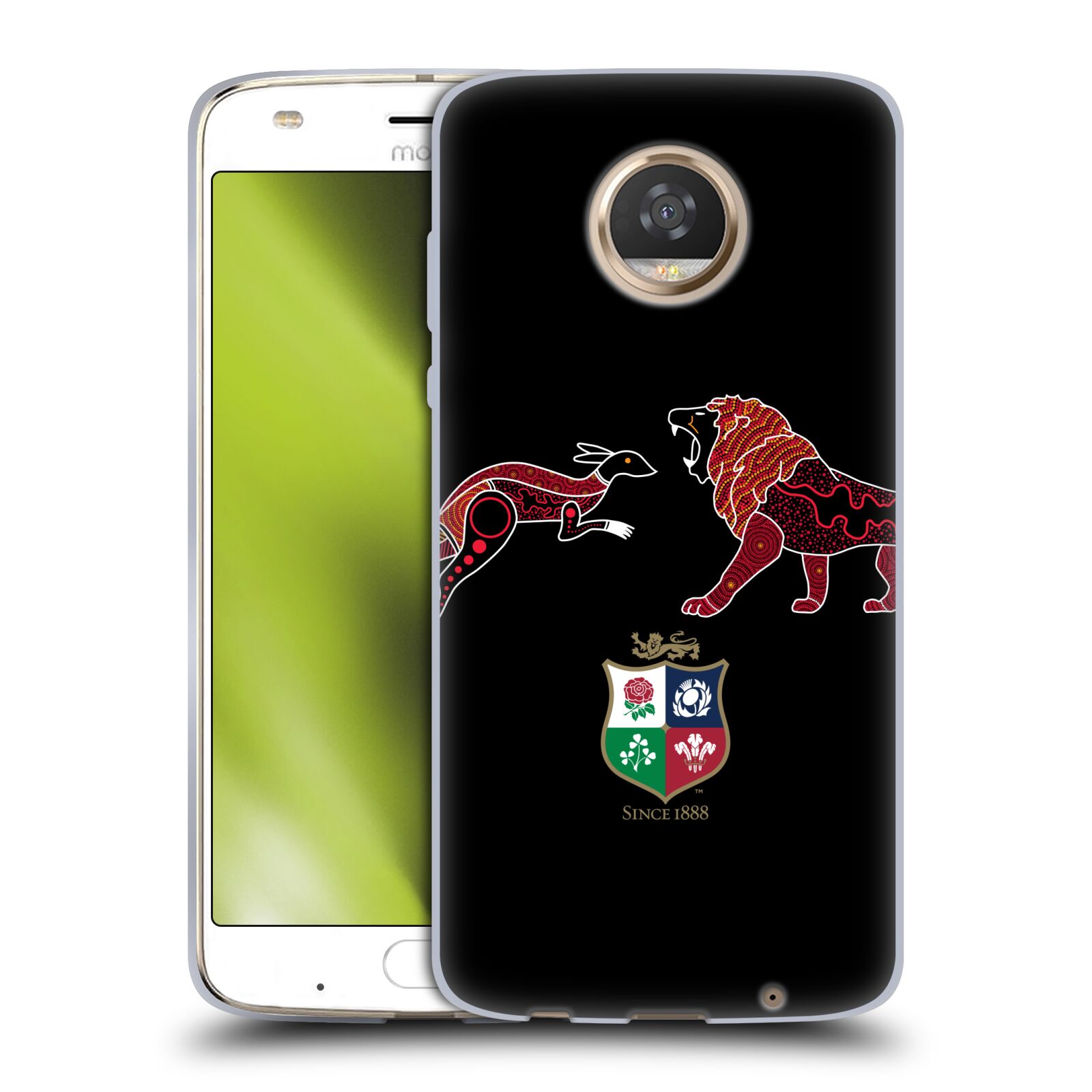 CUSTODIA GEL MORBIDA BADGE LEONI BRITANNICI E IRLANDESI UFFICIALE PER TELEFONI MOTOROLA - Foto 17 di 18