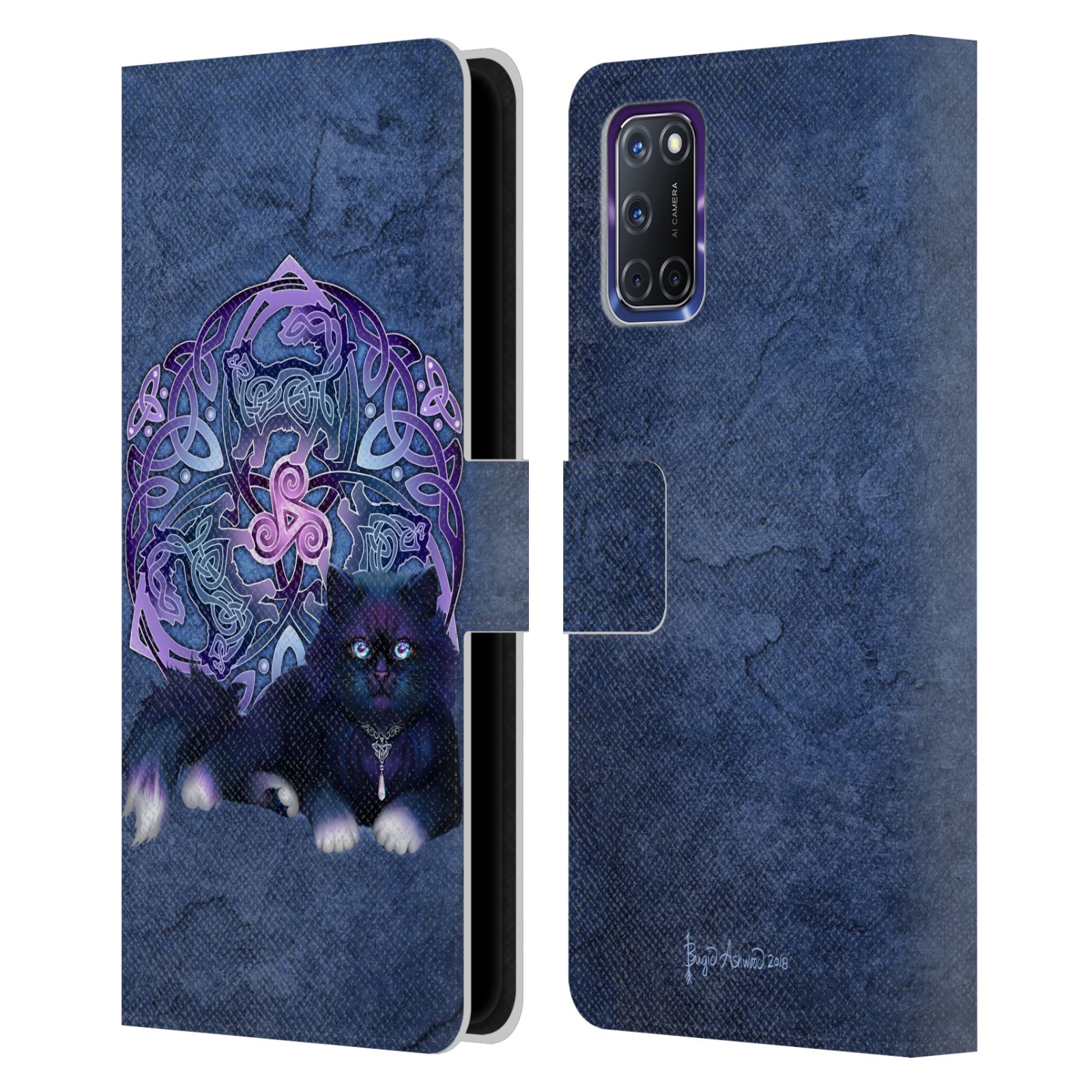 OFFICIAL BRIGID ASHWOOD CELTIC LEATHER BOOK WALLET CASE COVER FOR OPPO PHONES - Picture 7 of 11