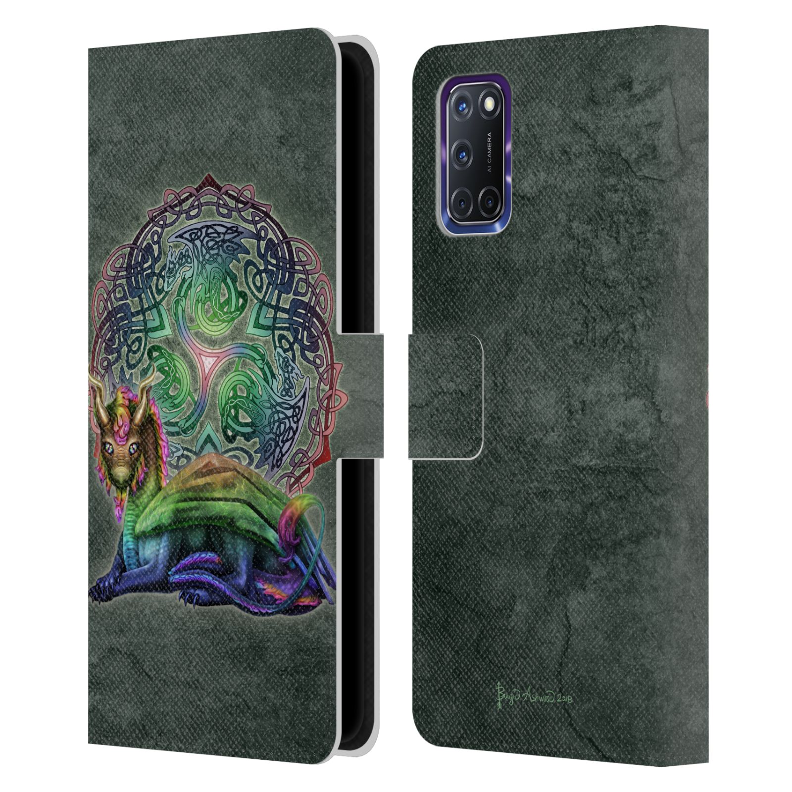 OFFICIAL BRIGID ASHWOOD CELTIC LEATHER BOOK WALLET CASE COVER FOR OPPO PHONES - Picture 8 of 11